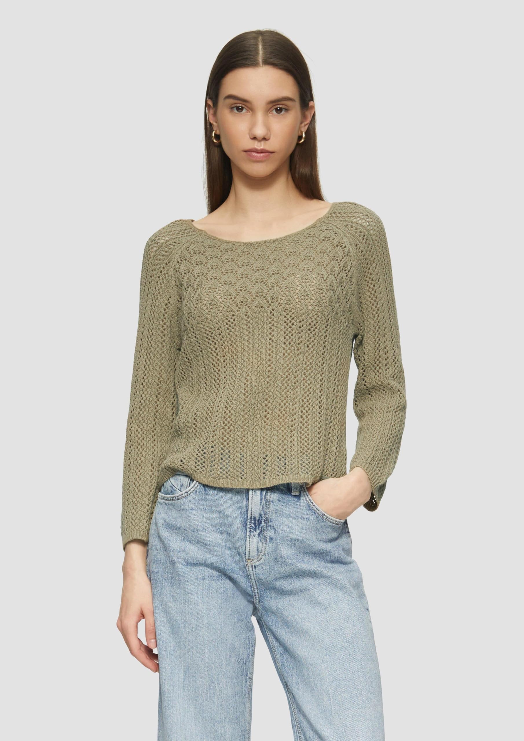 s.Oliver QS Ajour Pullover Strickpullover Lochmuster