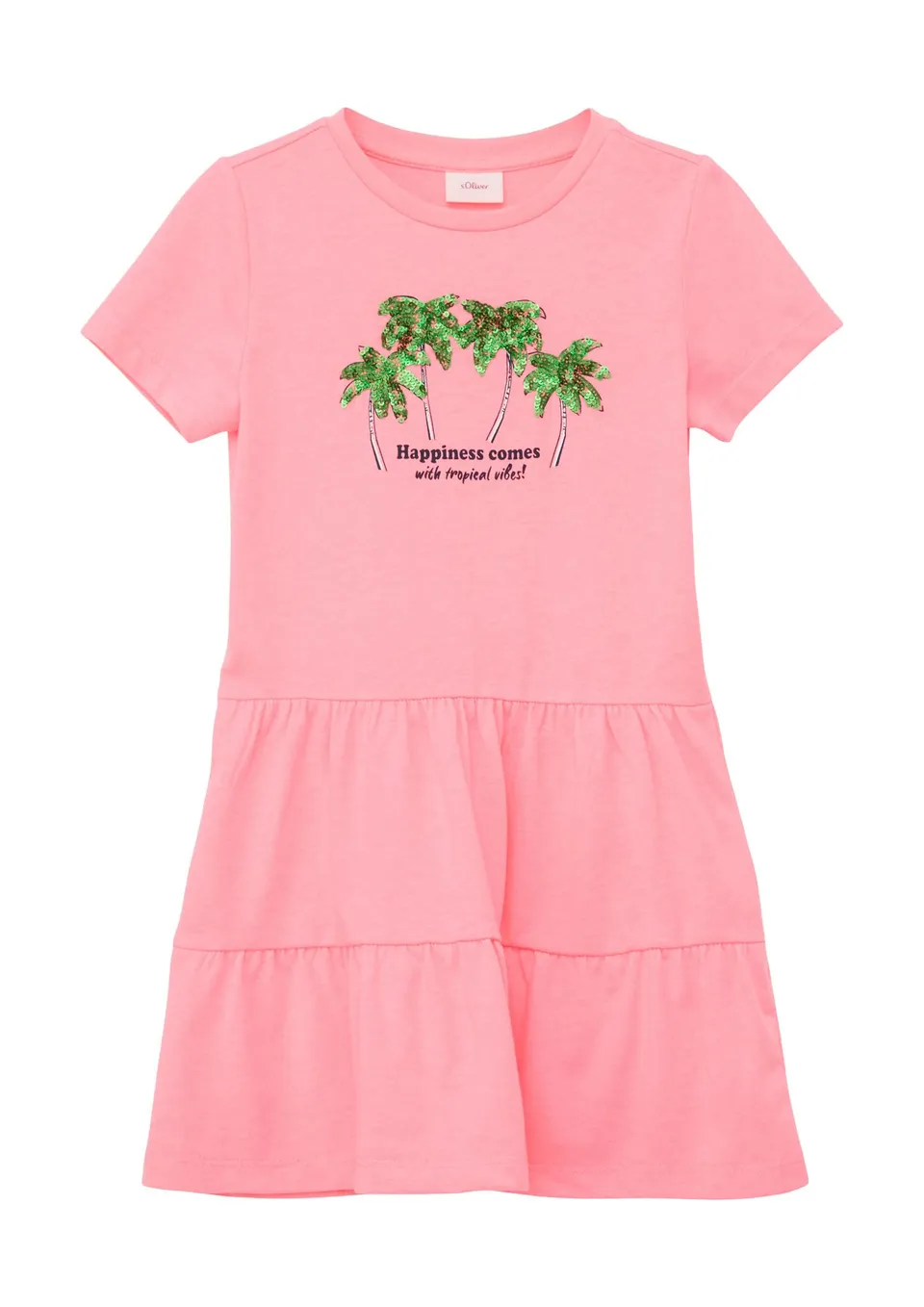 s.Oliver Junior Kleid kurz Gr.104 Pailletten rosa