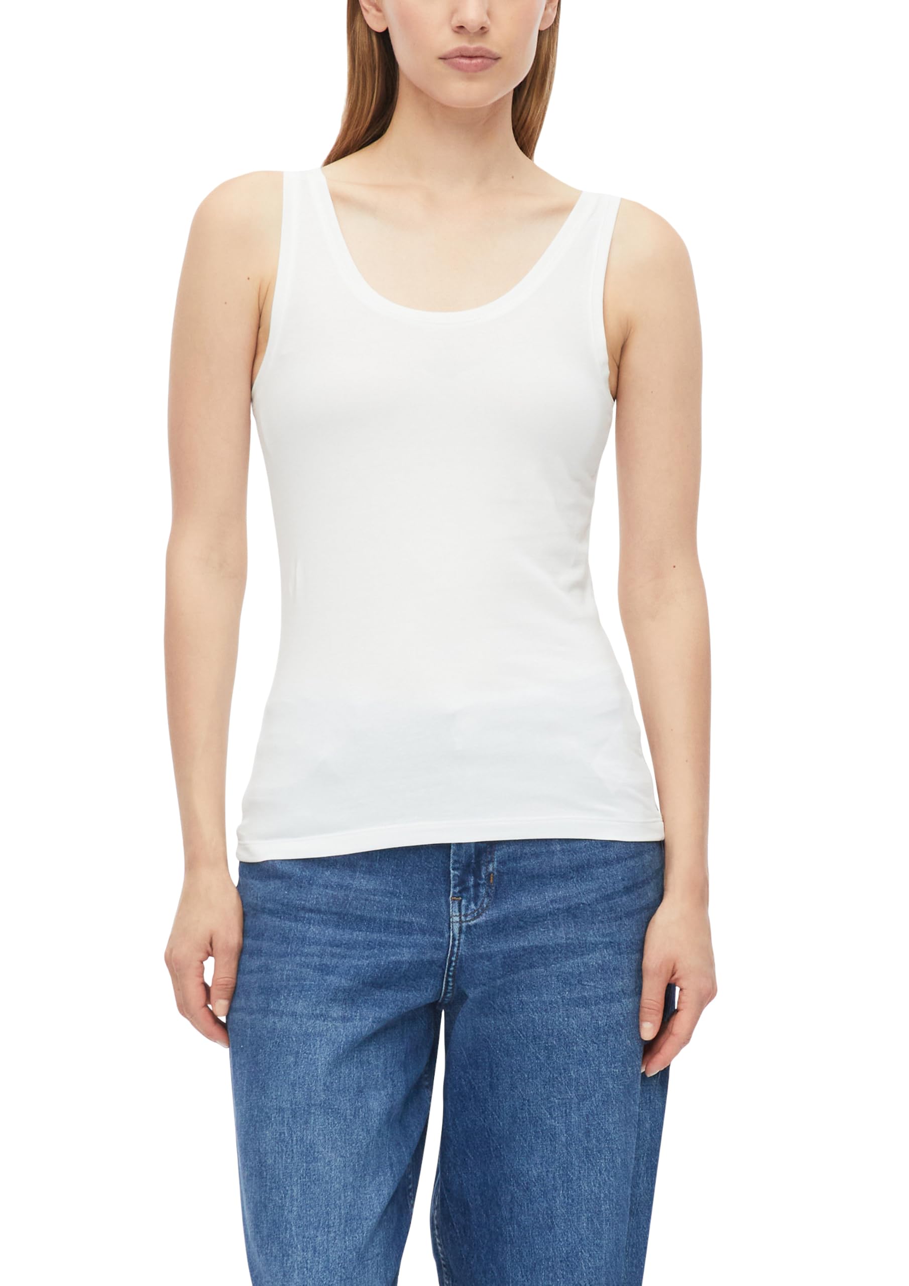 s.Oliver Top Slim Weiß ärmellos Tanktop