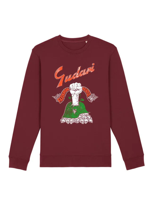 dna merch Gudari Rundhalspullover Schwarz Baskischer Widerstand