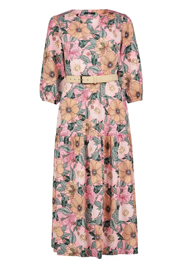 zero Maxikleid floral ärmellos Gr.38 A-Linie Baumwolle