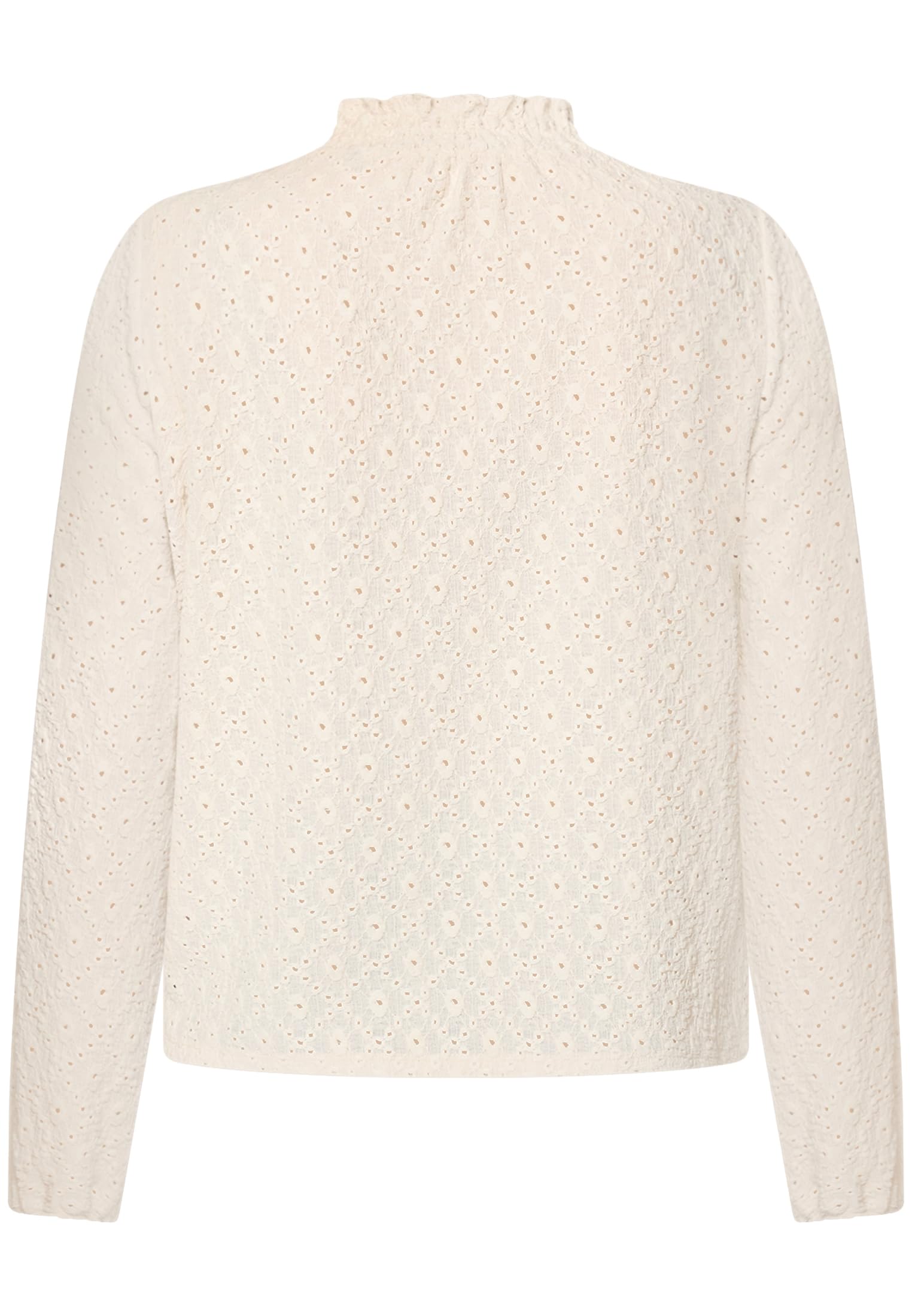 zero Bluse mit Lochmuster Damen Eggnog Gr. 40 luftig