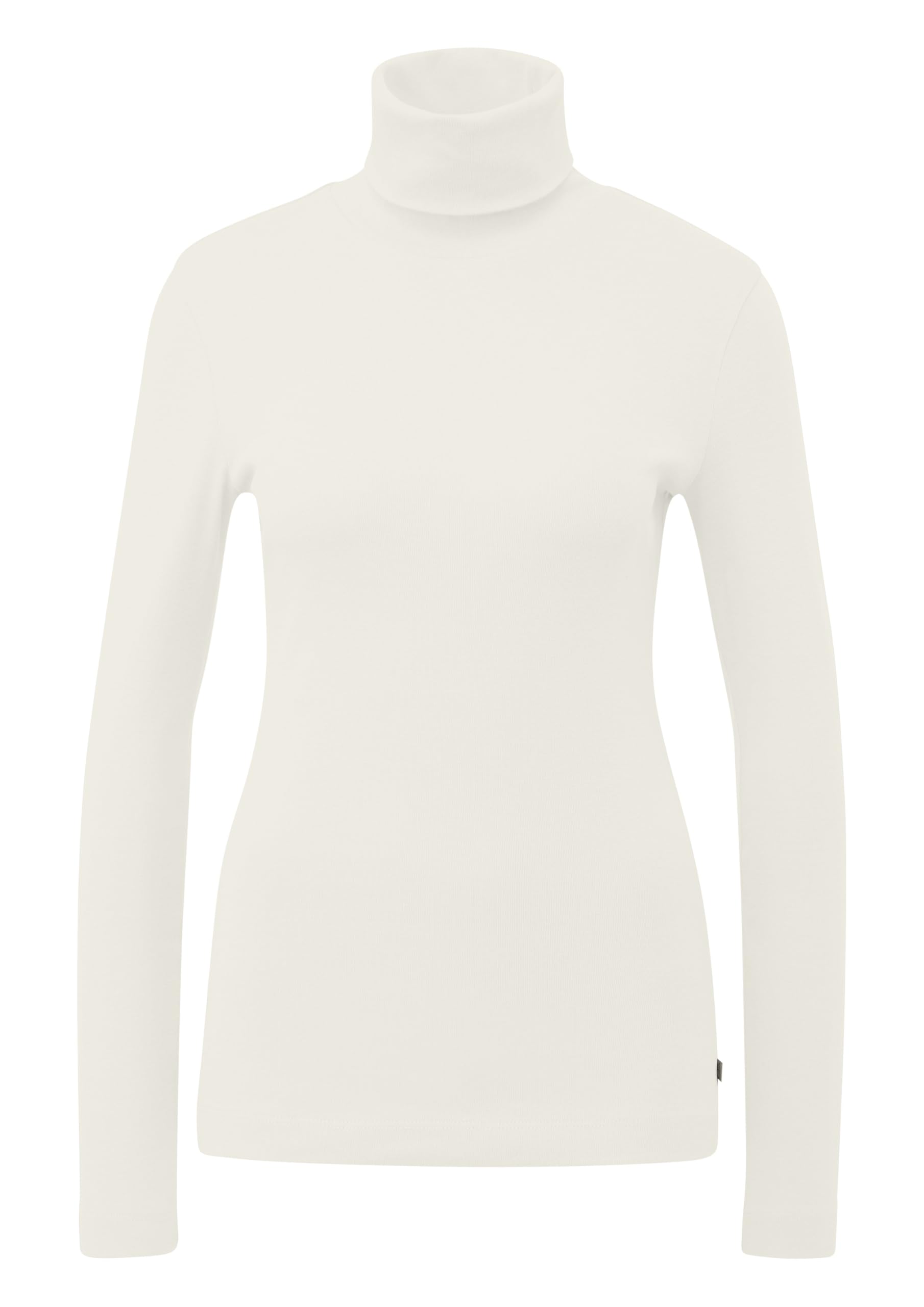 s.Oliver QS Rollkragen-Langarmshirt L ecru Baumwolle