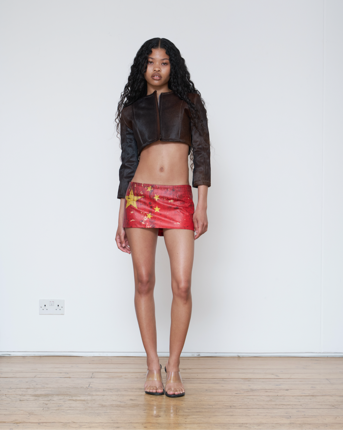 Mowalola 5 Star Flag Mini Skirt Minirock Bedruckt