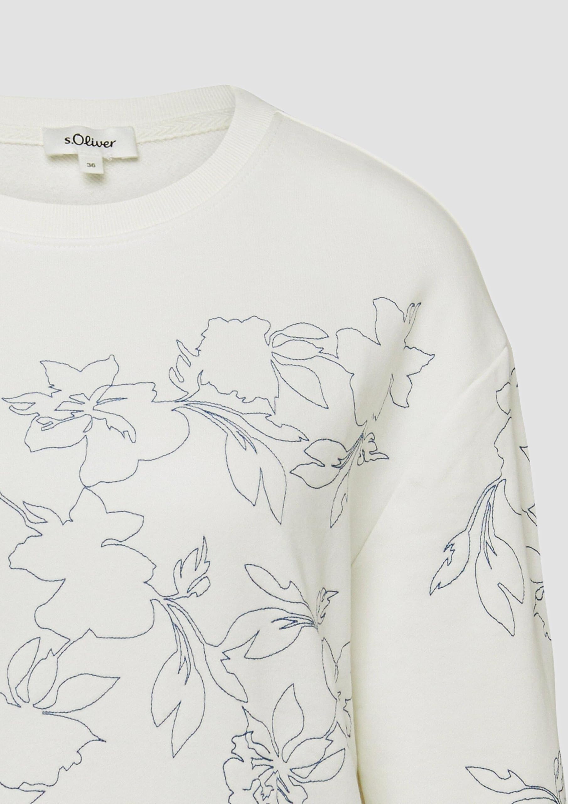 s.Oliver Red Label Sweatshirt mit Stickerei für jeden Tag