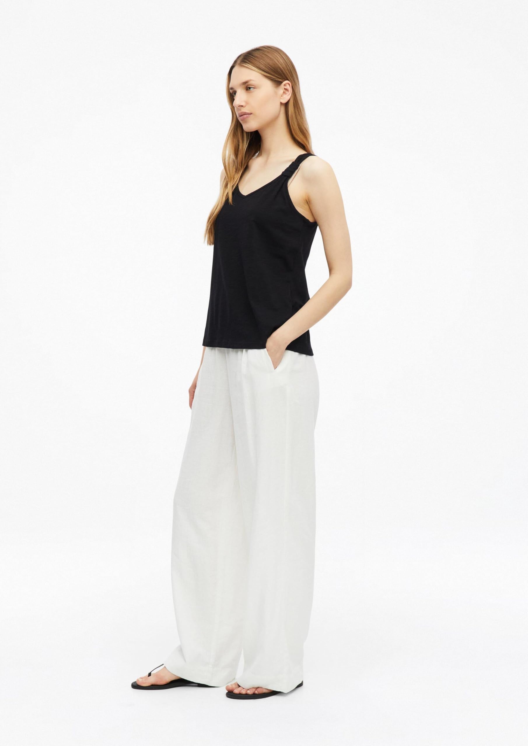 s.Oliver Red Label 2178732 Top V-Neck Weiß