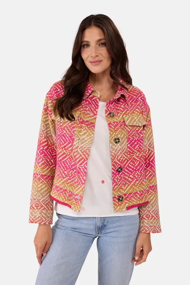 Lieblingsstück IdnaL Jacke orange Baumwolle Hemdkragen