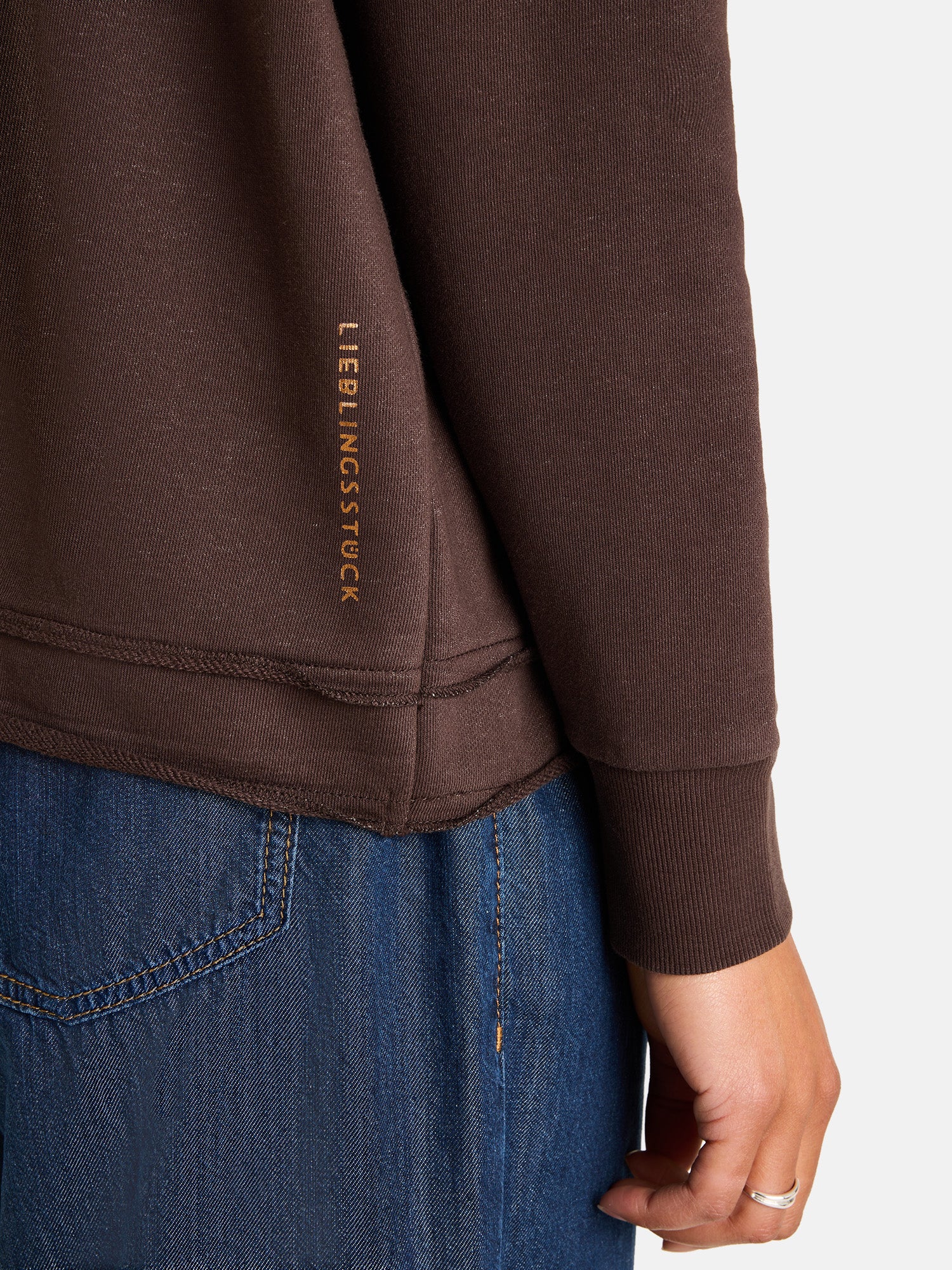 Lieblingsstück RixaL Hoodie Baumwollmix dark brown