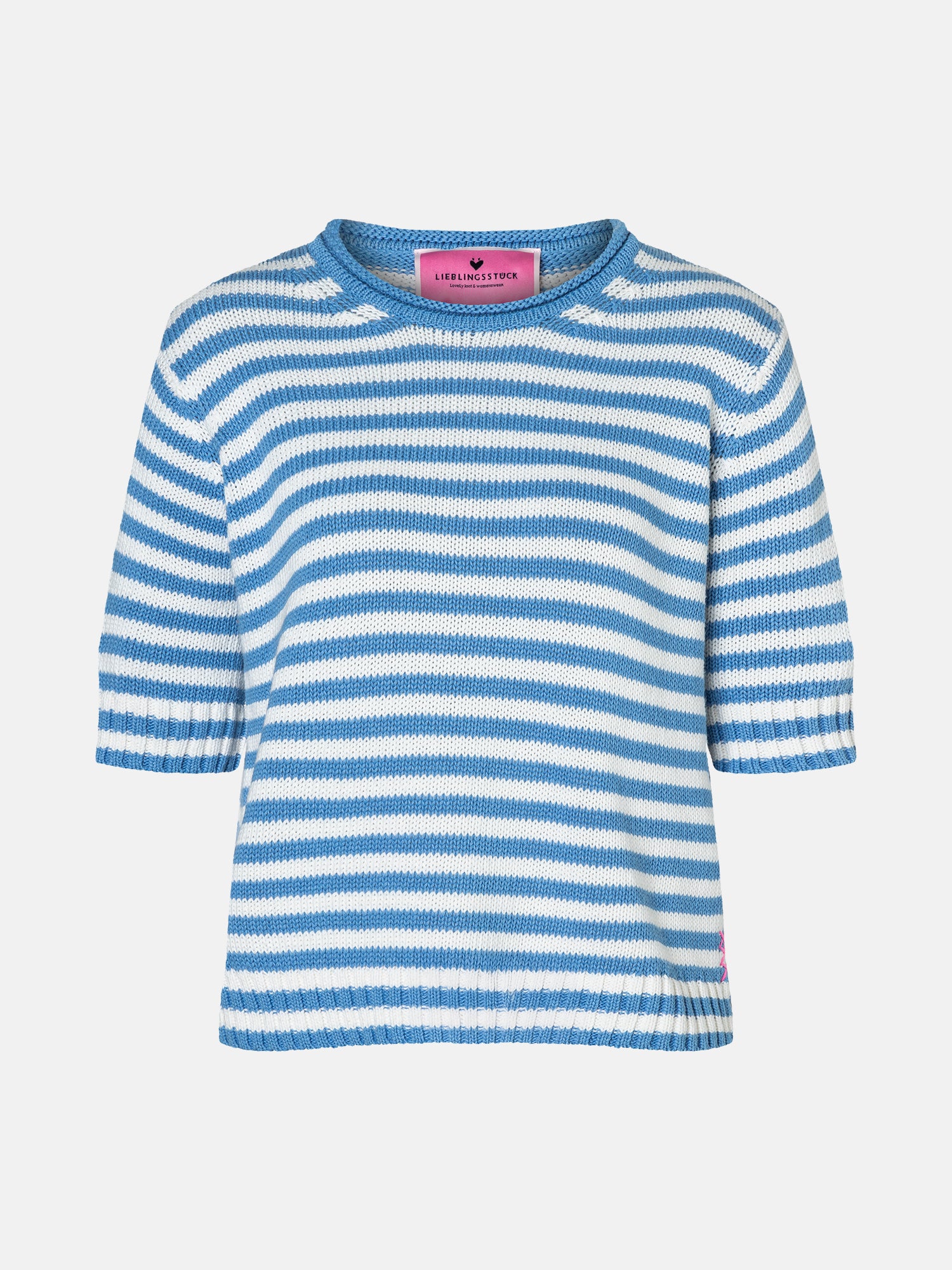 Lieblingsstück AminaL Kurzarm-Pullover air blue