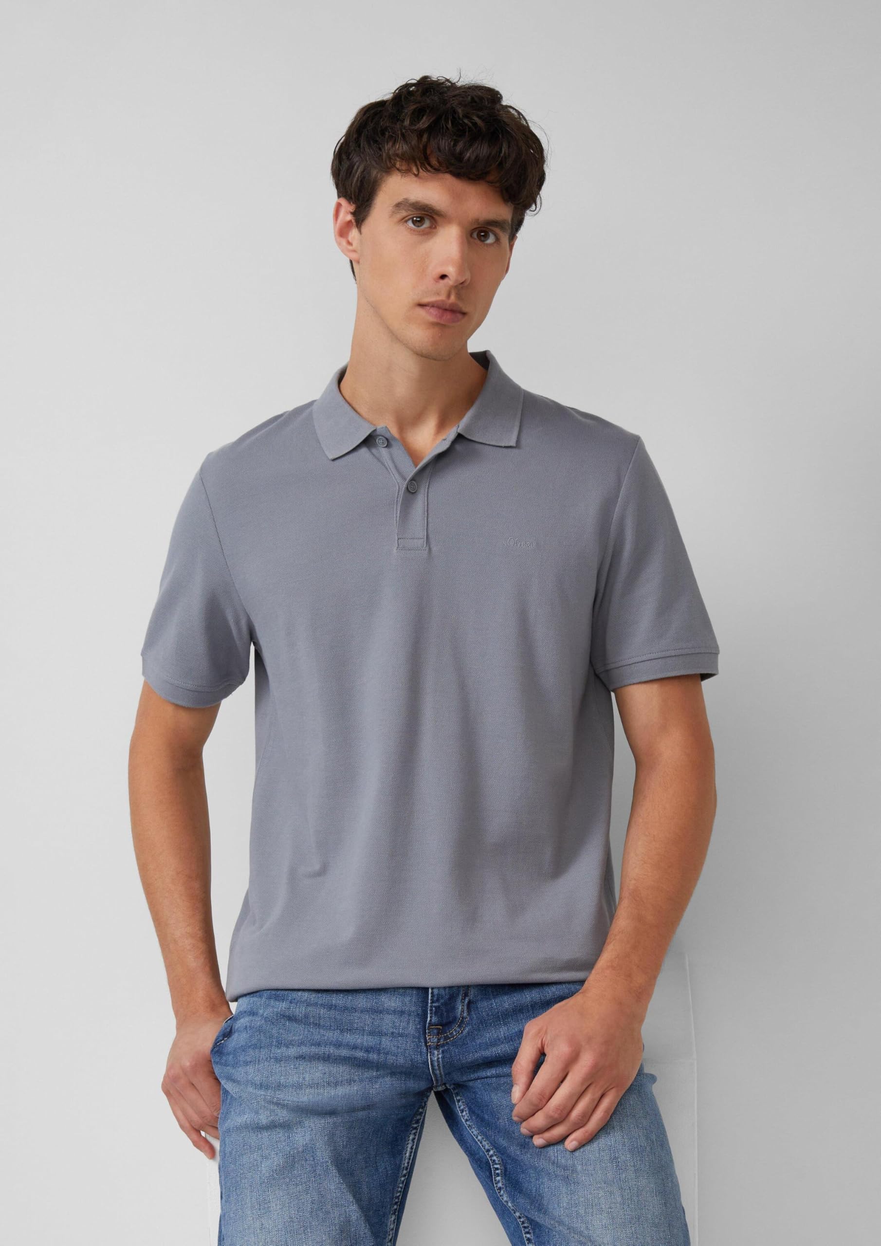 s.Oliver T-Shirt Herren schiefergrau Baumwolle Print