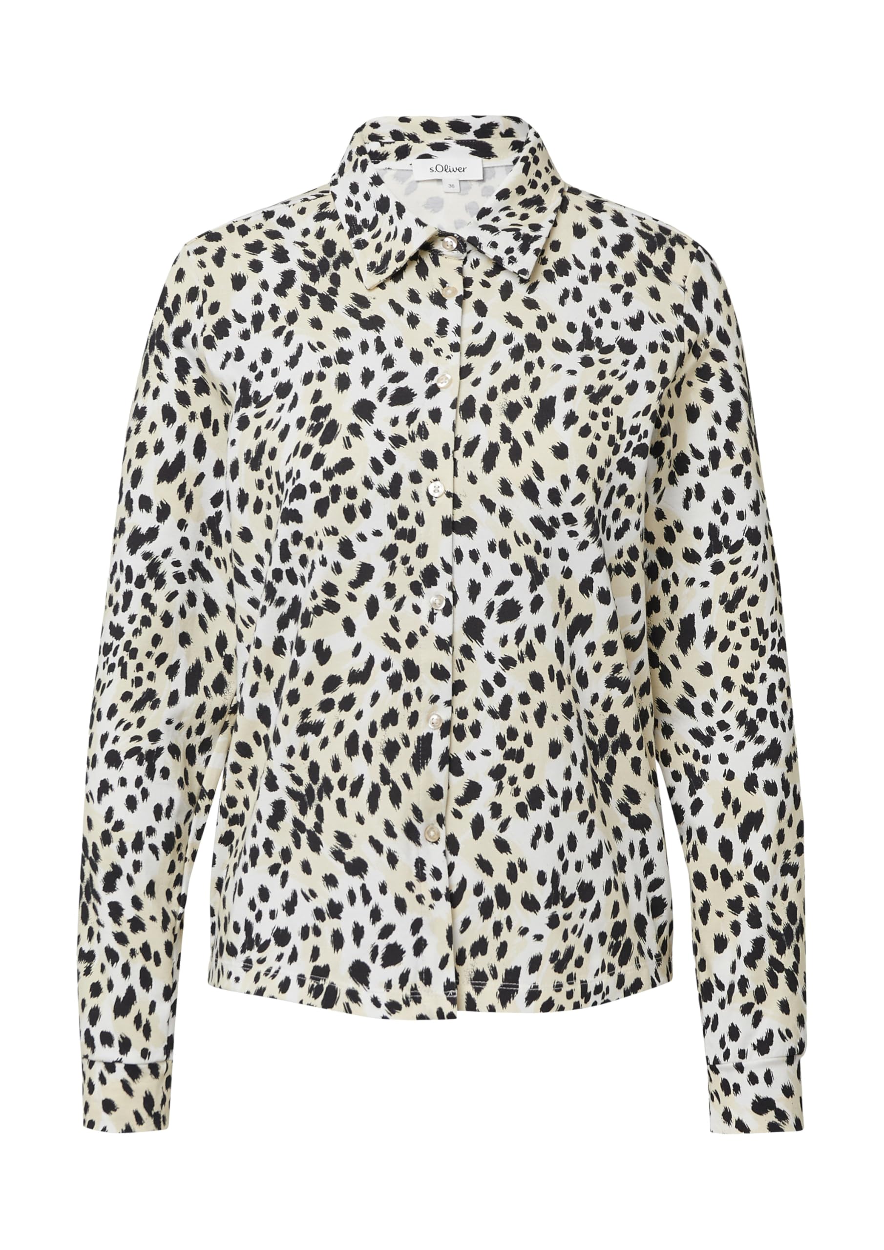 s.Oliver Jerseybluse Blusenshirt Gr. 38 Allover-Print