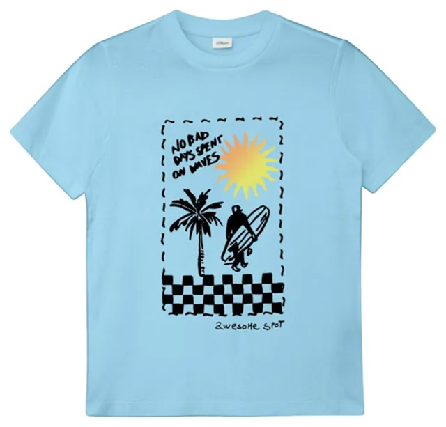 s.Oliver Junior 2179281 T-Shirt Blassblau aus Baumwolle