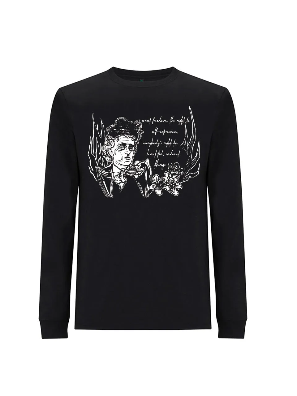 dna merch Freiheit Emma Goldman Langarmshirt schwarz