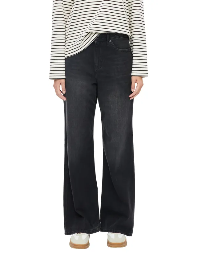 s.Oliver Suri 2181346 Wide Leg Jeans Dunkelgrau