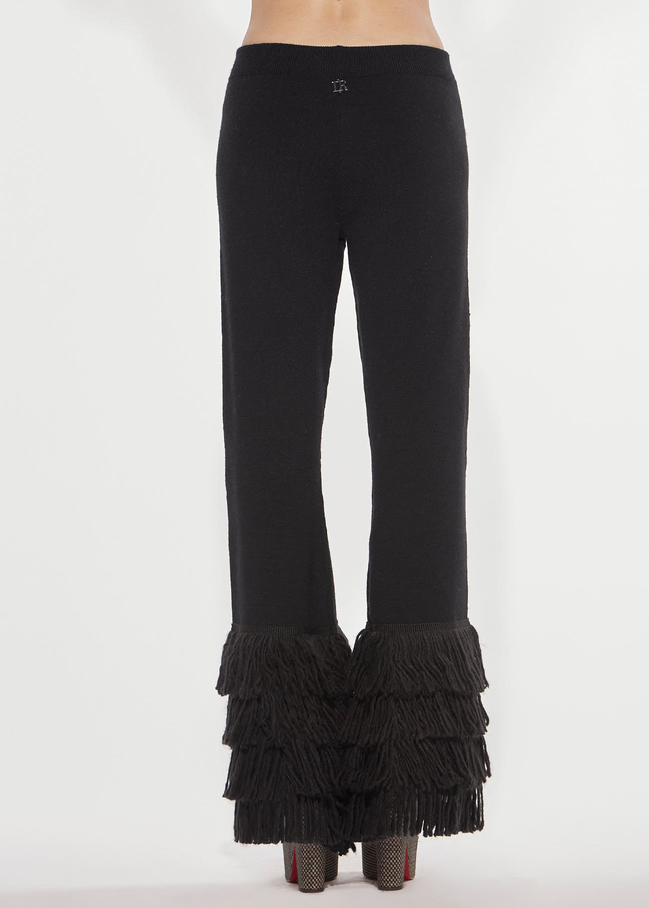 Denny Rose Maglia Fransen Strickhose Schwarz