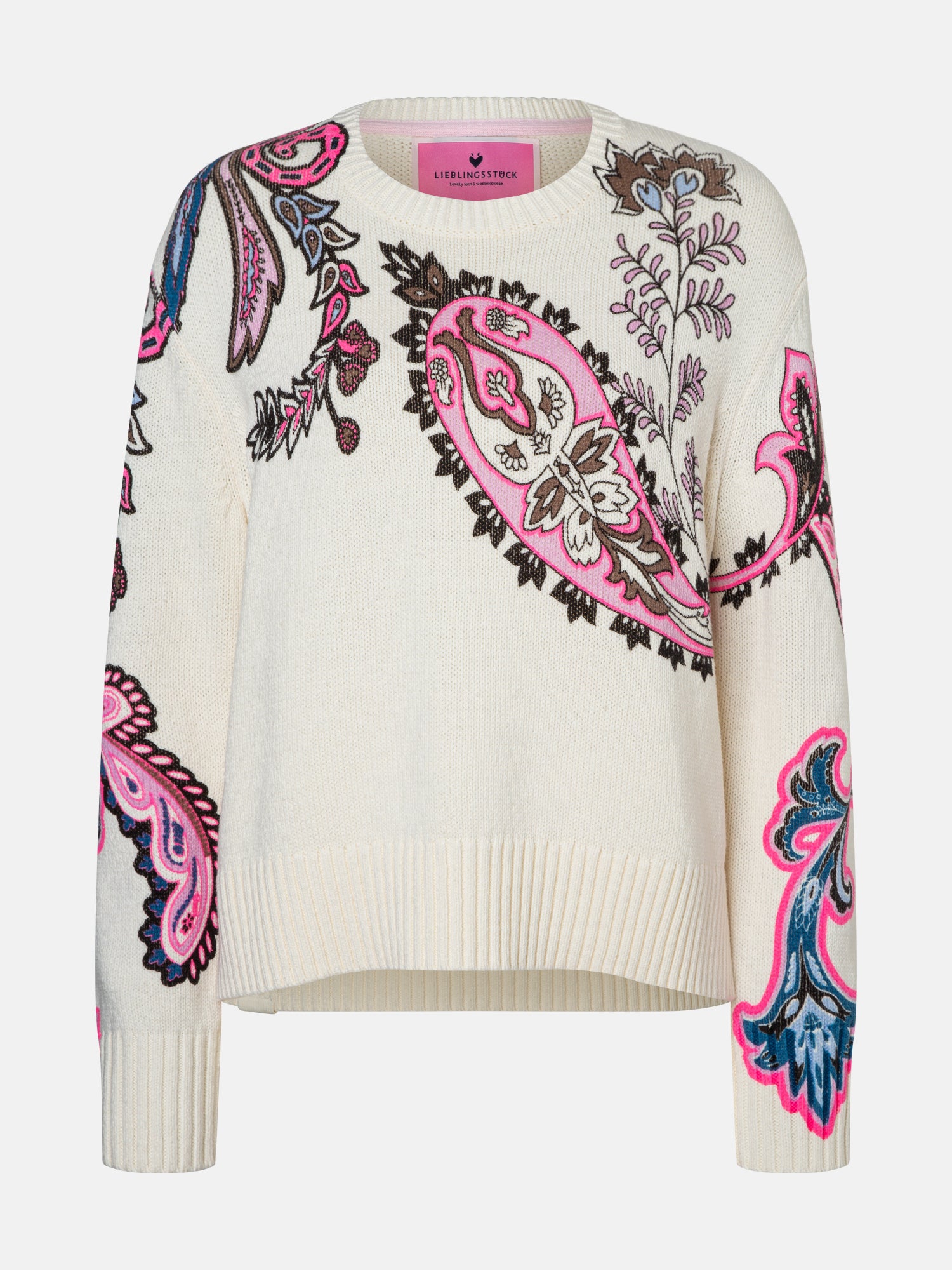 Lieblingsstück AldriaL Pullover Baumwollmix offwhite Print