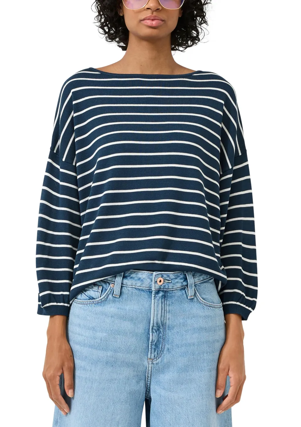 s.Oliver QS Strickpullover 2175113 Damen 3/4-Arm blau M