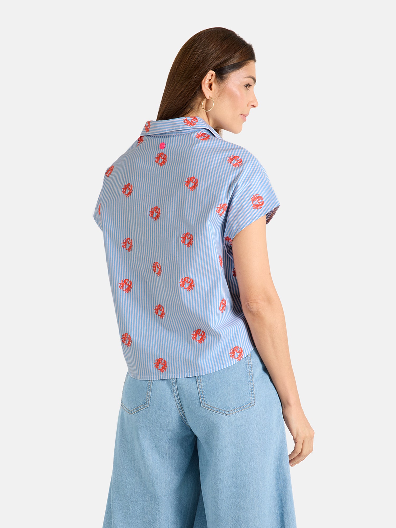 Lieblingsstück RiyaL Kurzarm Bluse blue bell Baumwolle