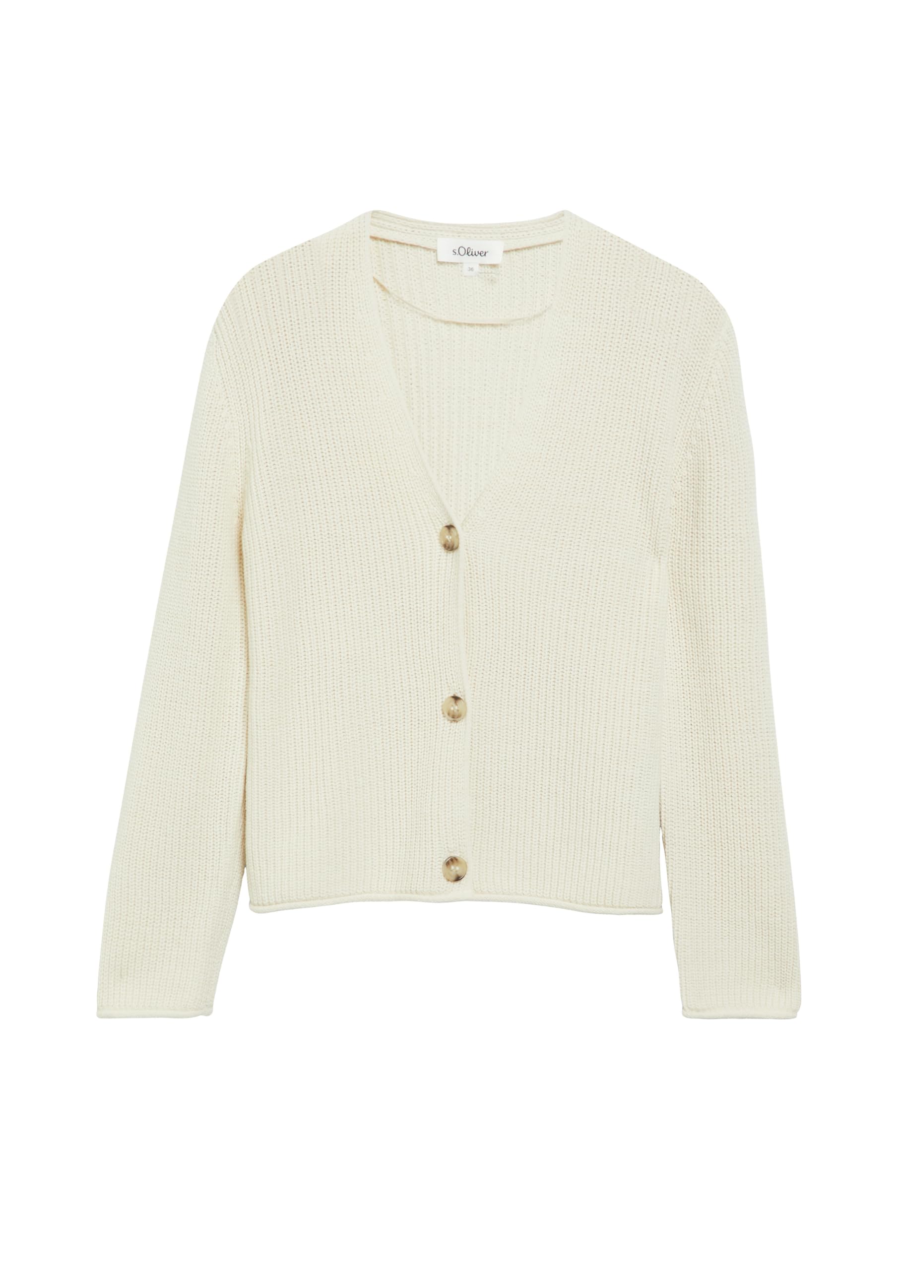 s.Oliver 2181391 Strickjacke Weiß