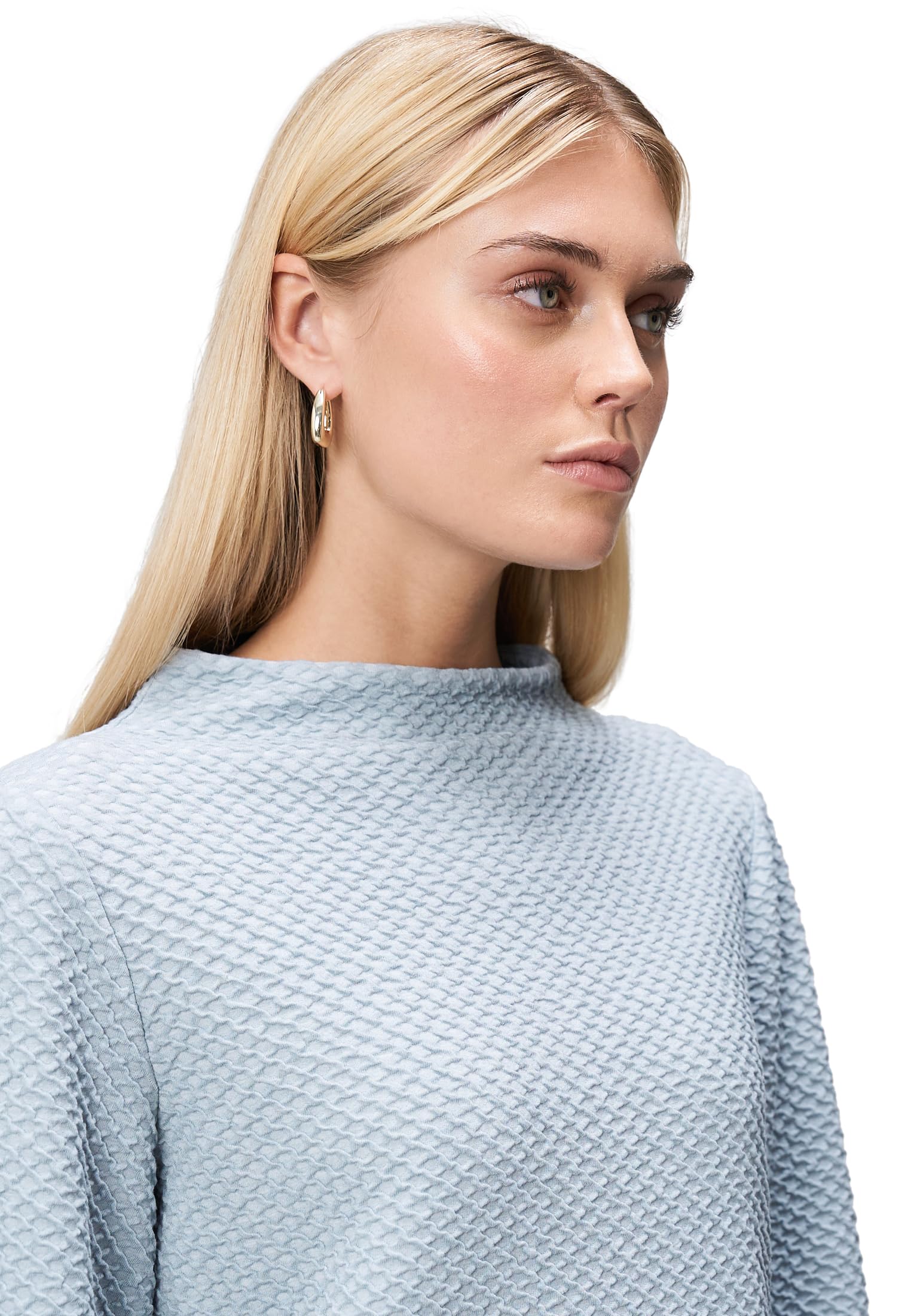 zero Sweatshirt strukturiert Stehkragen Gr.42
