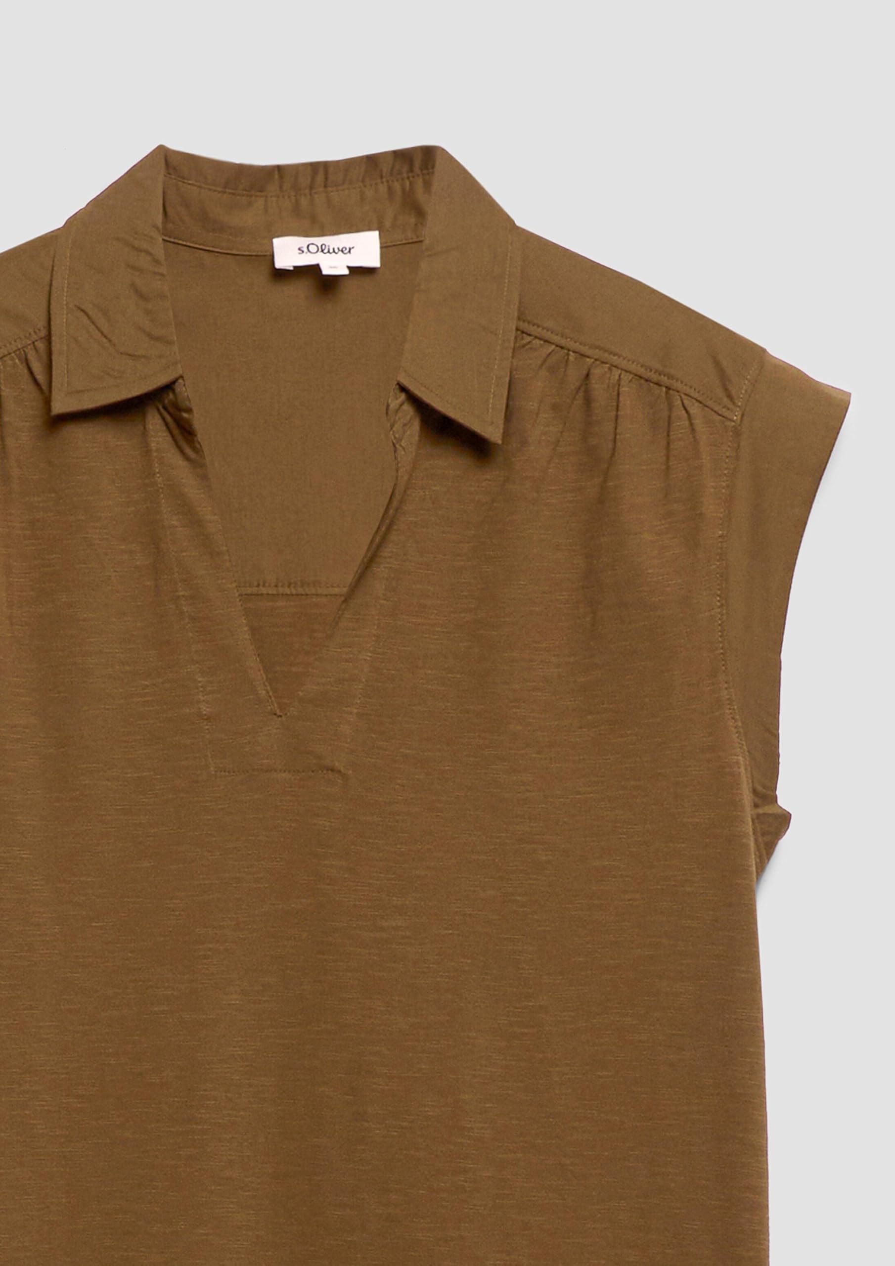 s.Oliver Red Label Midikleid V-Ausschnitt Raffung