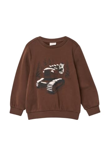 s.Oliver Junior Sweatshirt Frontprint 128-134 kuschelig braun