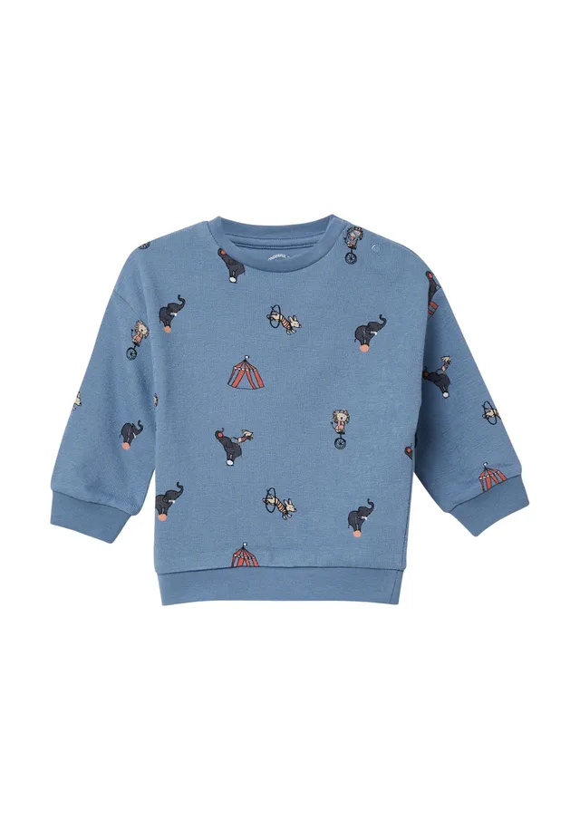 s.Oliver Junior Sweatshirt Strukturjersey Gr. 74 Print