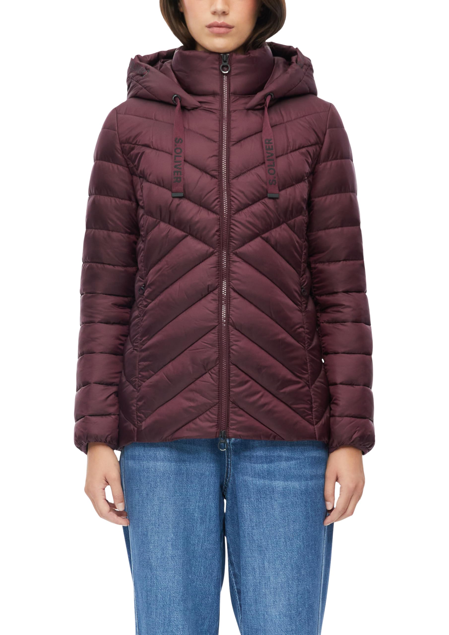 s.Oliver RED LABEL Steppjacke Kapuze leicht bordeaux