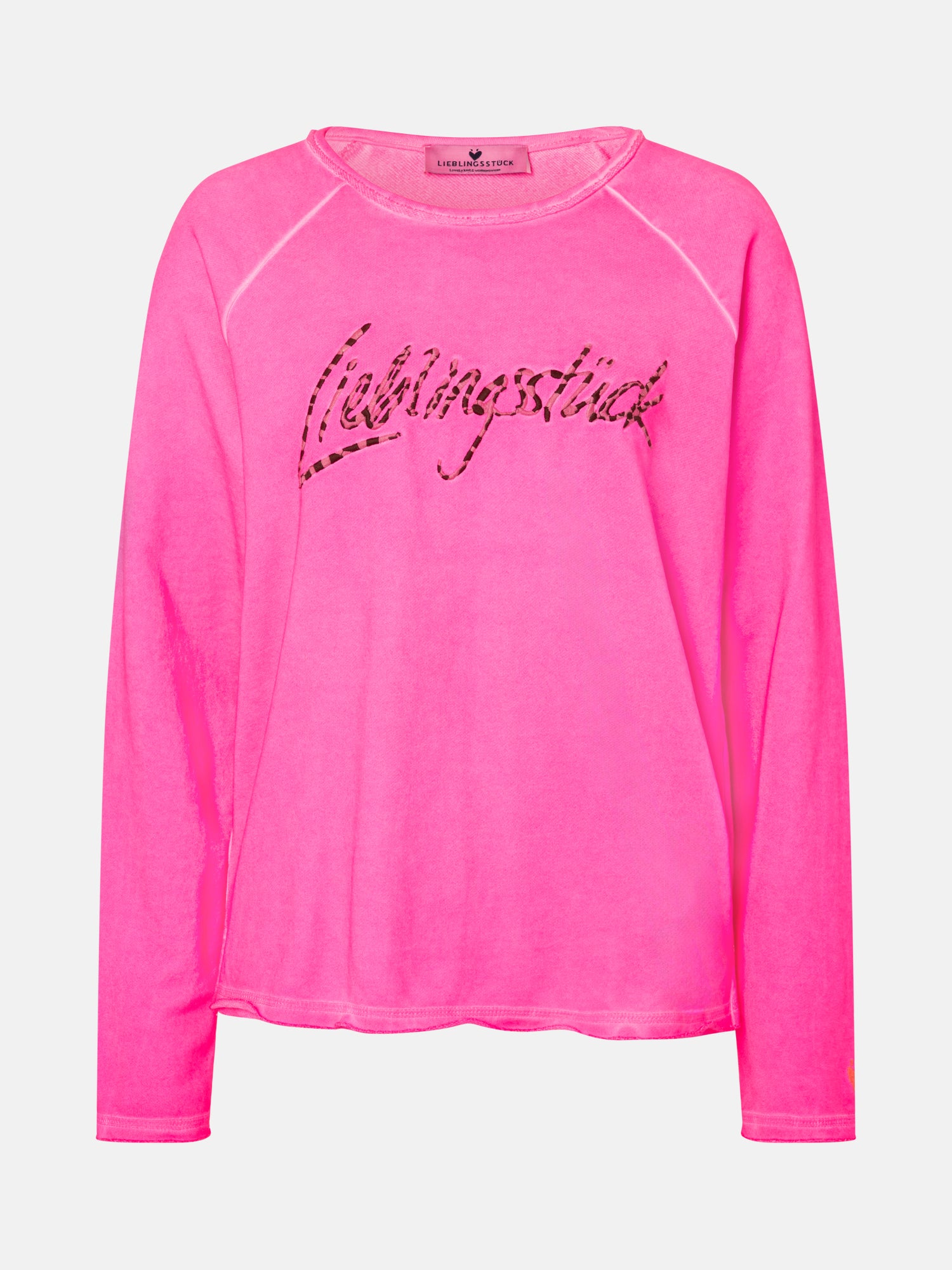 Lieblingsstück TinaL Sweatshirt neon pink aus Baumwollmix