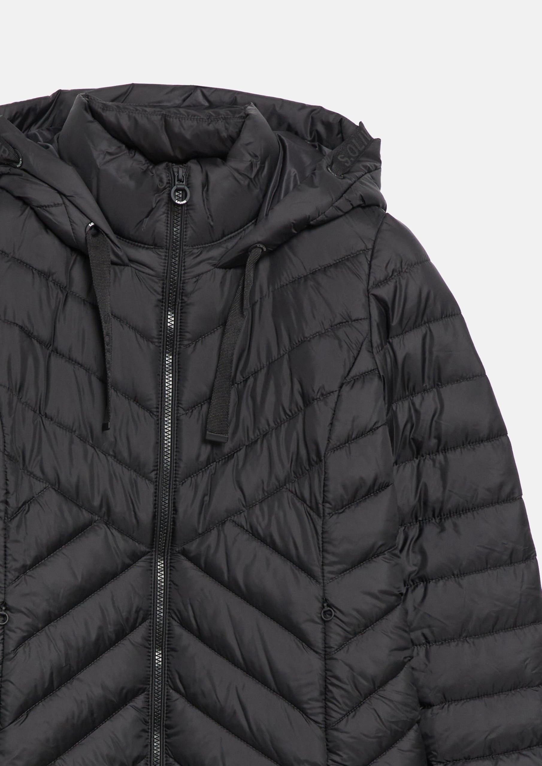 s.Oliver 2178793 Steppjacke Schwarz mit Kapuze