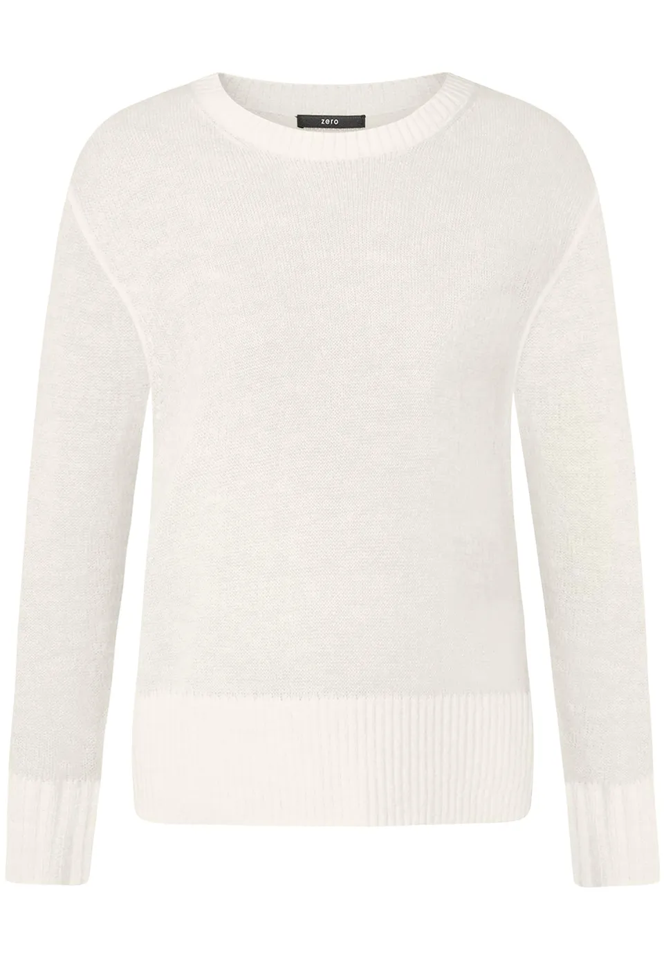 zero Alpakawolle Pullover 40 Eggnog weich