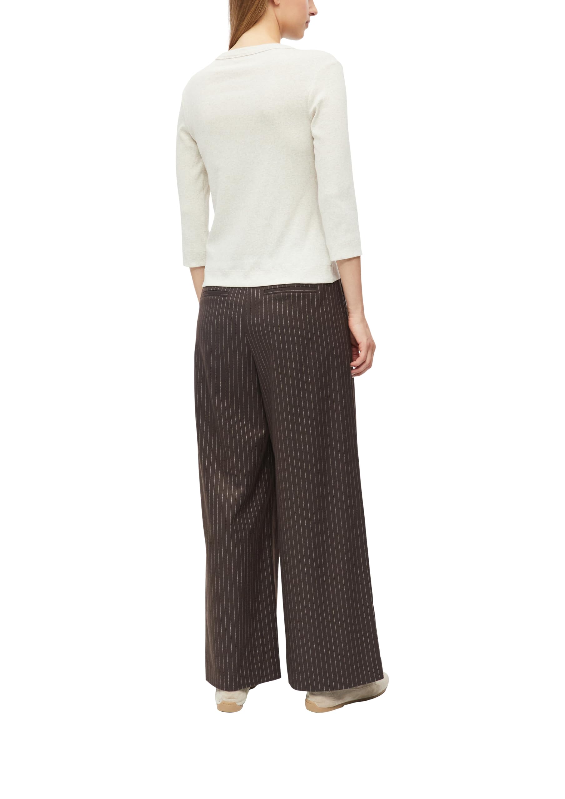 s.Oliver RED LABEL 3/4-Arm Rippshirt Slim Fit Gr.48 braun
