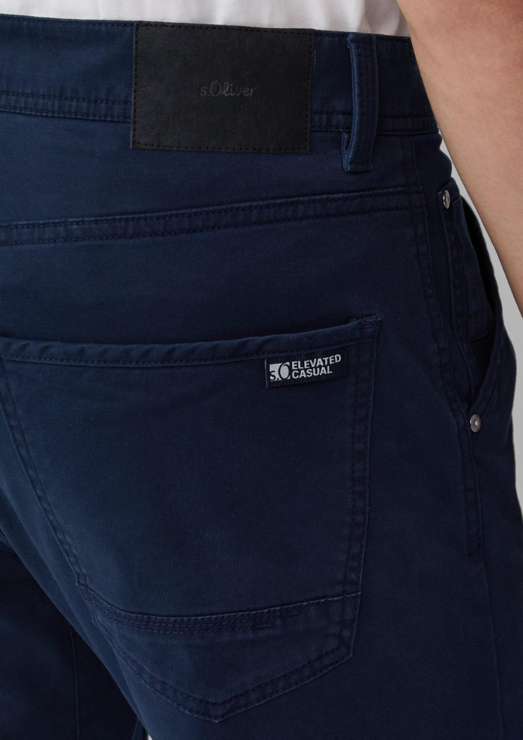 s.Oliver RED LABEL Chinohose 34W/34L Navy Baumwolle