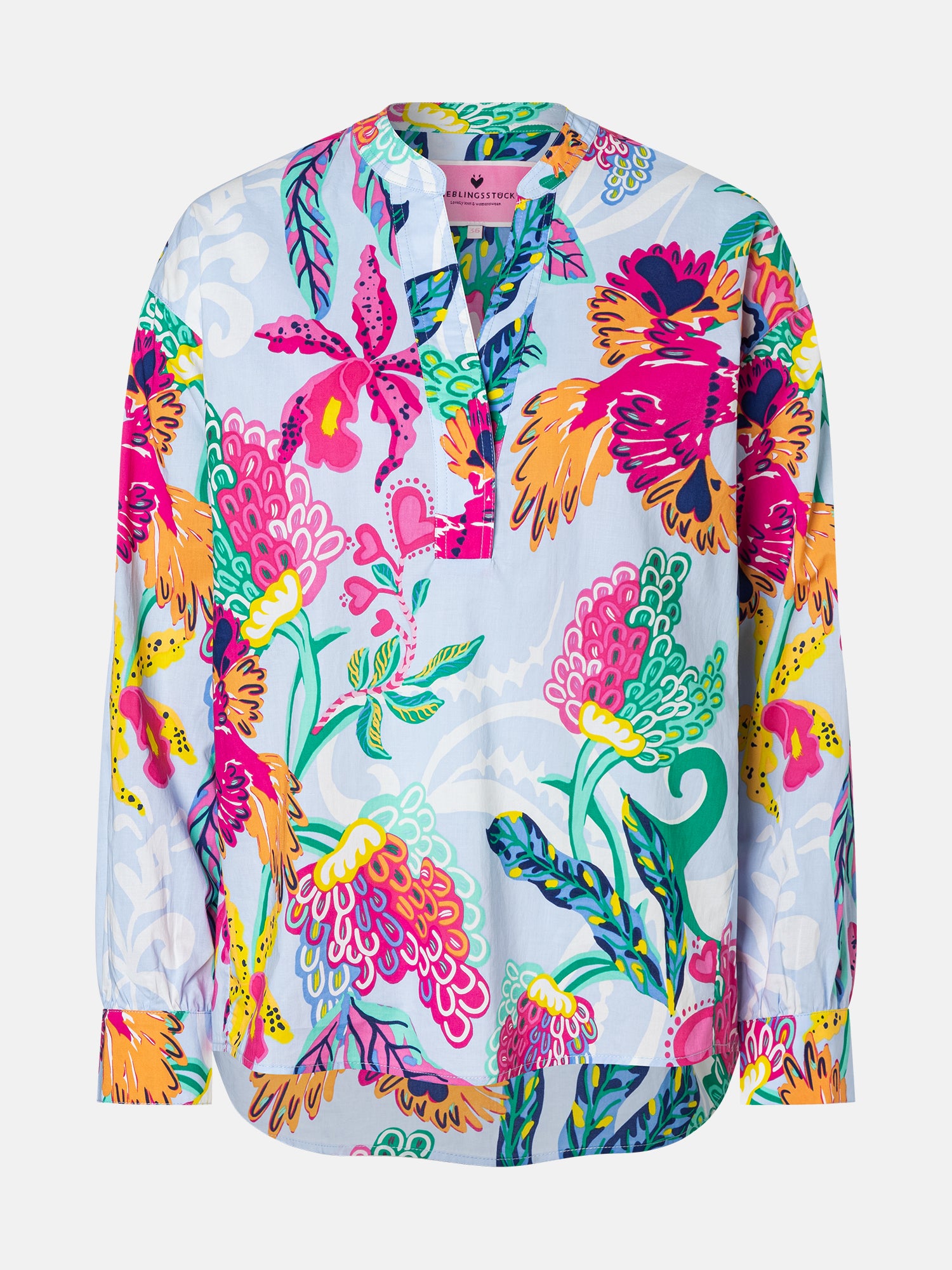 Lieblingsstück EdanaL Bluse Baumwolle hellblau Print