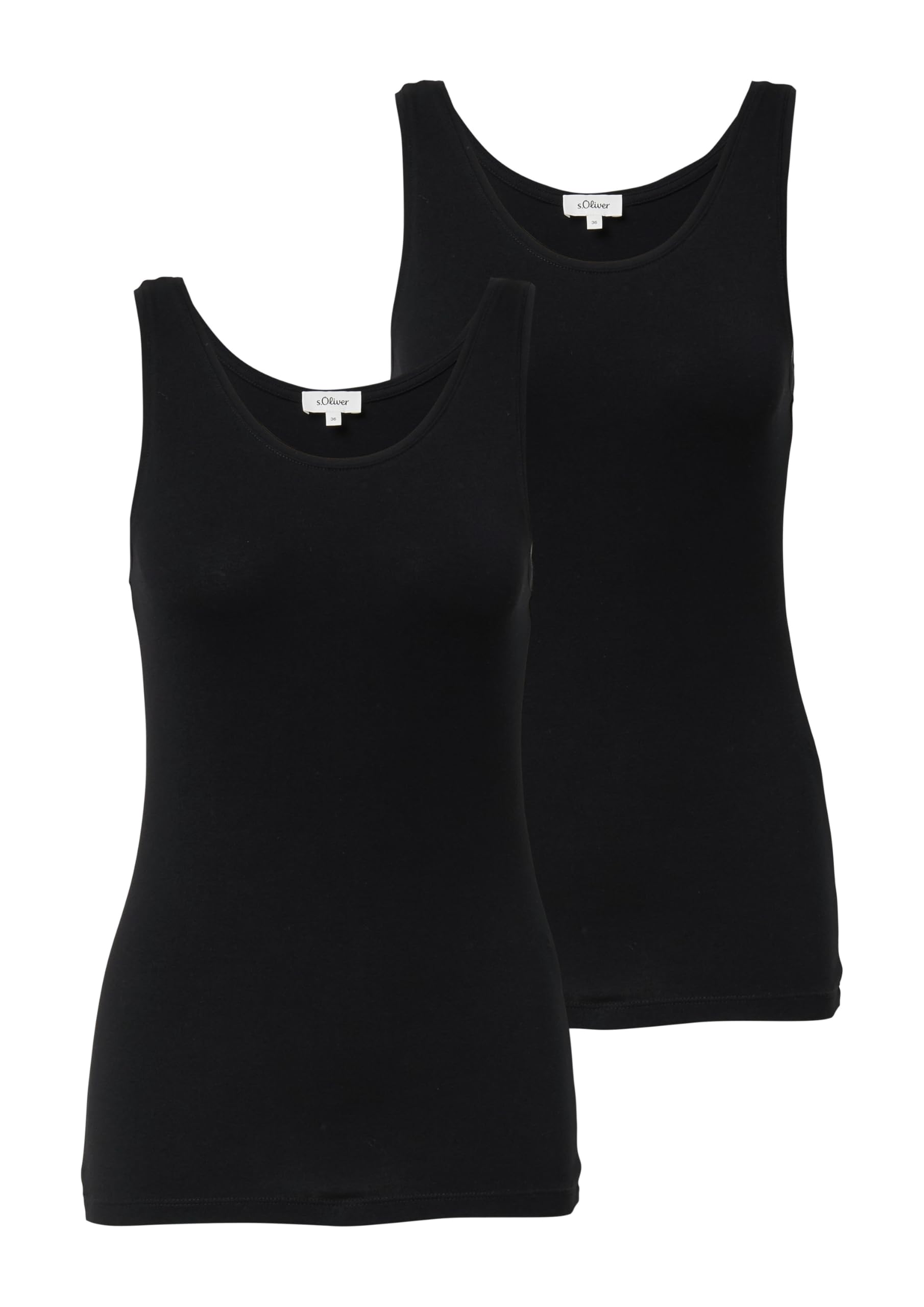 s.Oliver Basic Tops Jersey 2er-Pack weiß