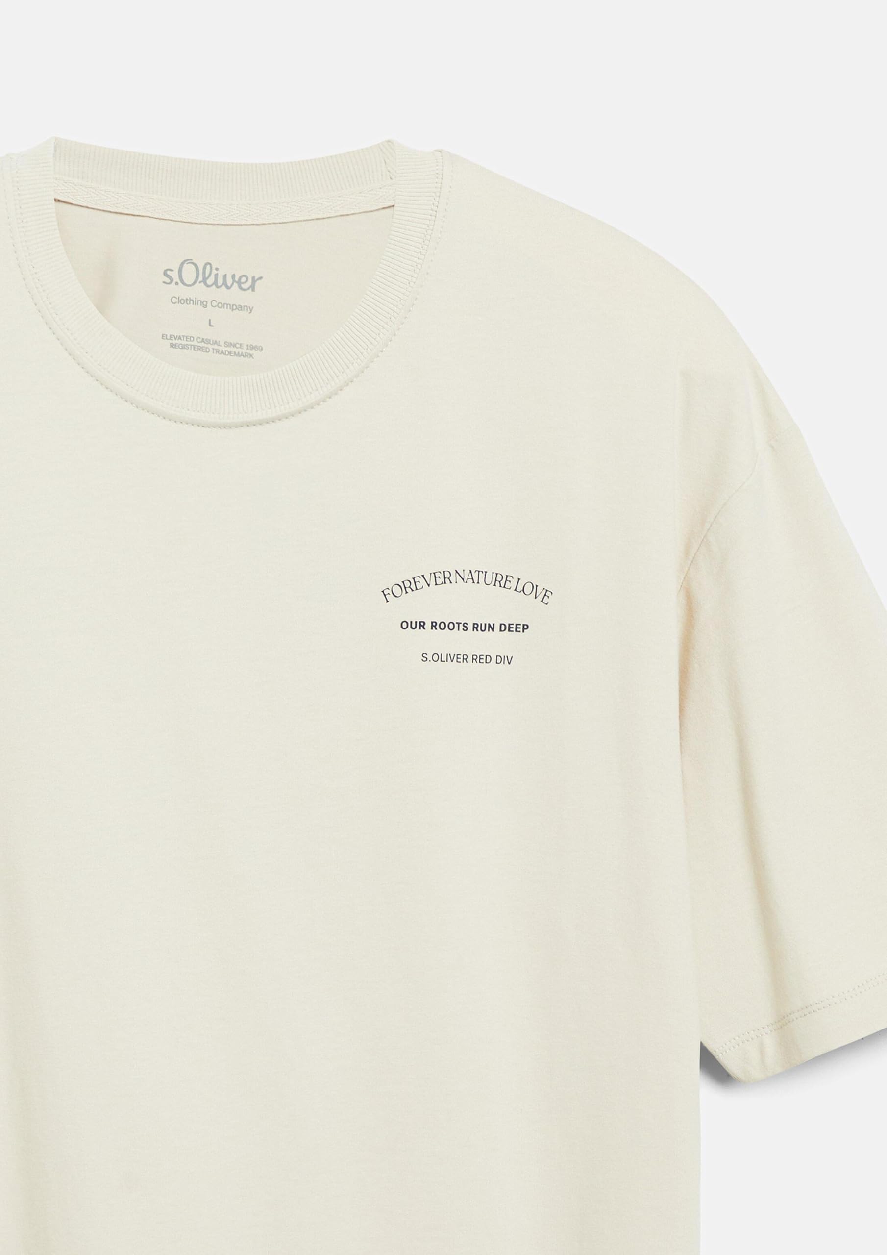 s.Oliver Junior Print T-Shirt Beige Modern Fit