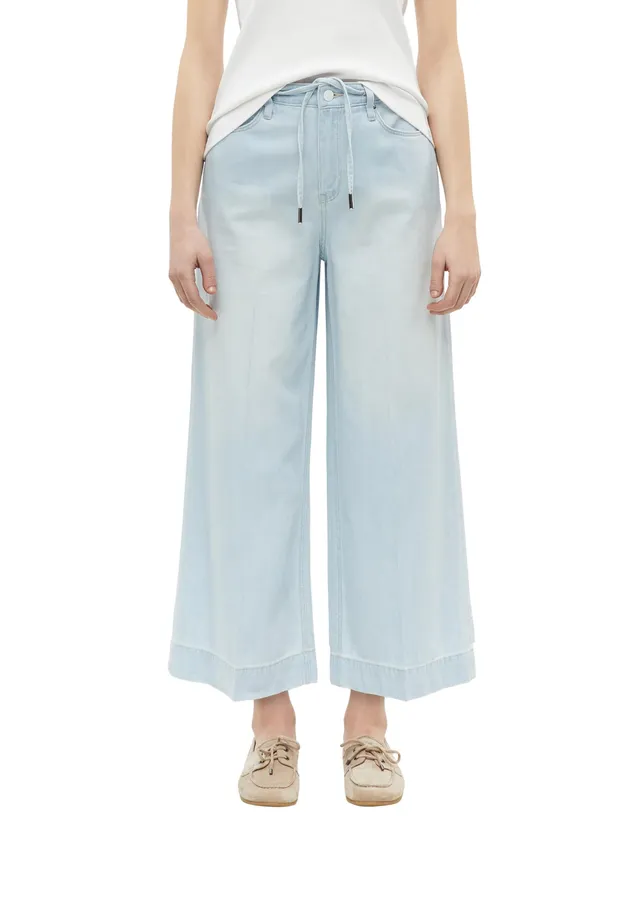 s.Oliver Red Label Suri Culotte-Jeans Damen Leinenmix Hellblau