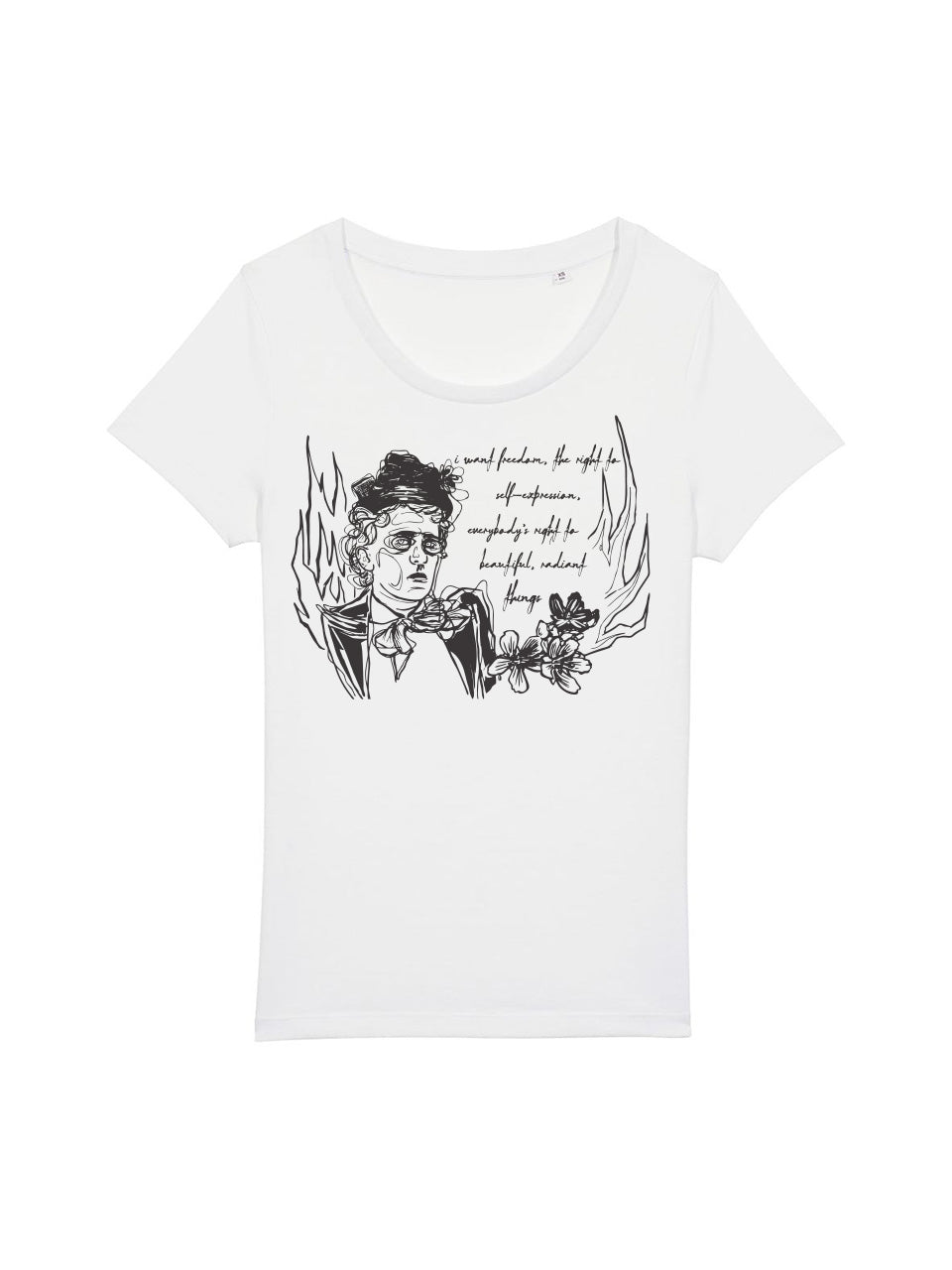 dna merch Frauen Freiheit Emma Goldman T-Shirt schwarz Bio