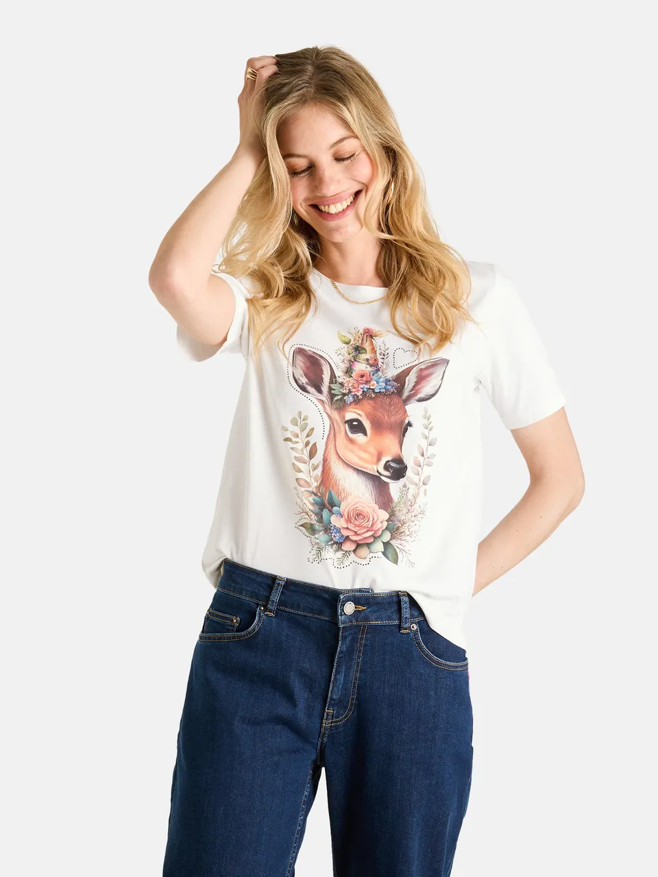 Lieblingsstück LillyL T-Shirt Off White Baumwolle Print