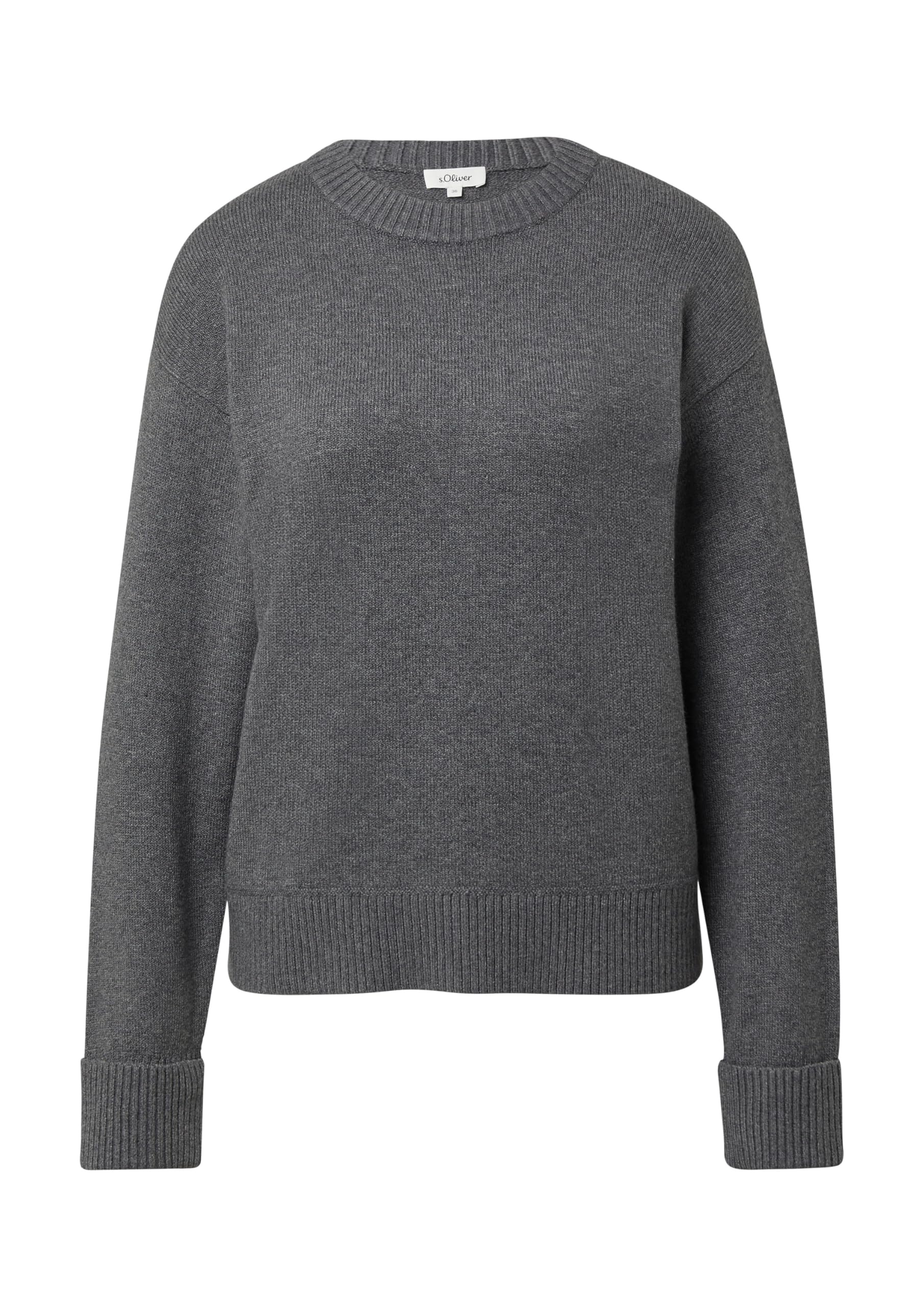 s.Oliver Junior Strickpullover mit Ärmelaufschlag Bordeaux
