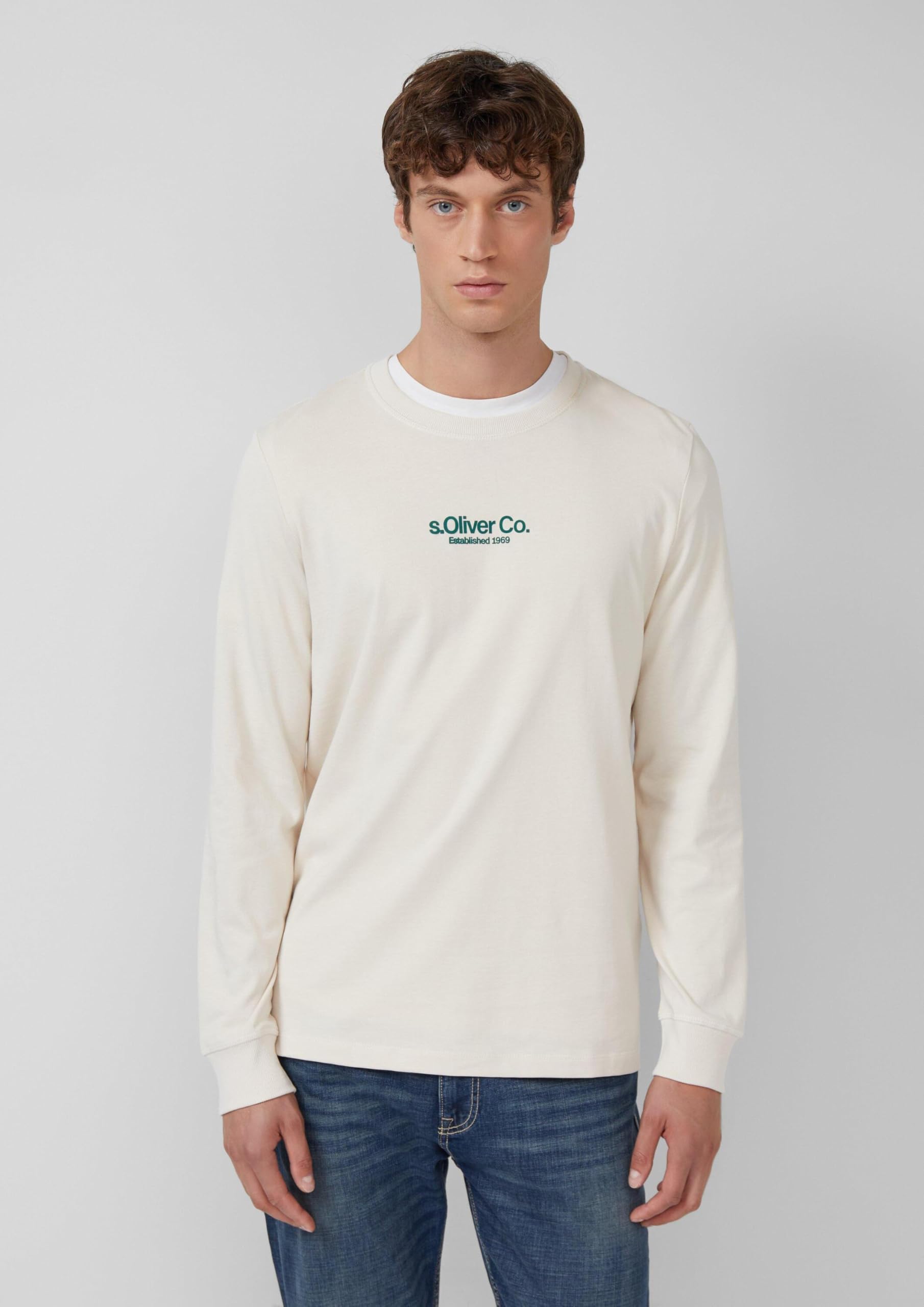 s.Oliver Longsleeve Baumwolle Logo Langarm
