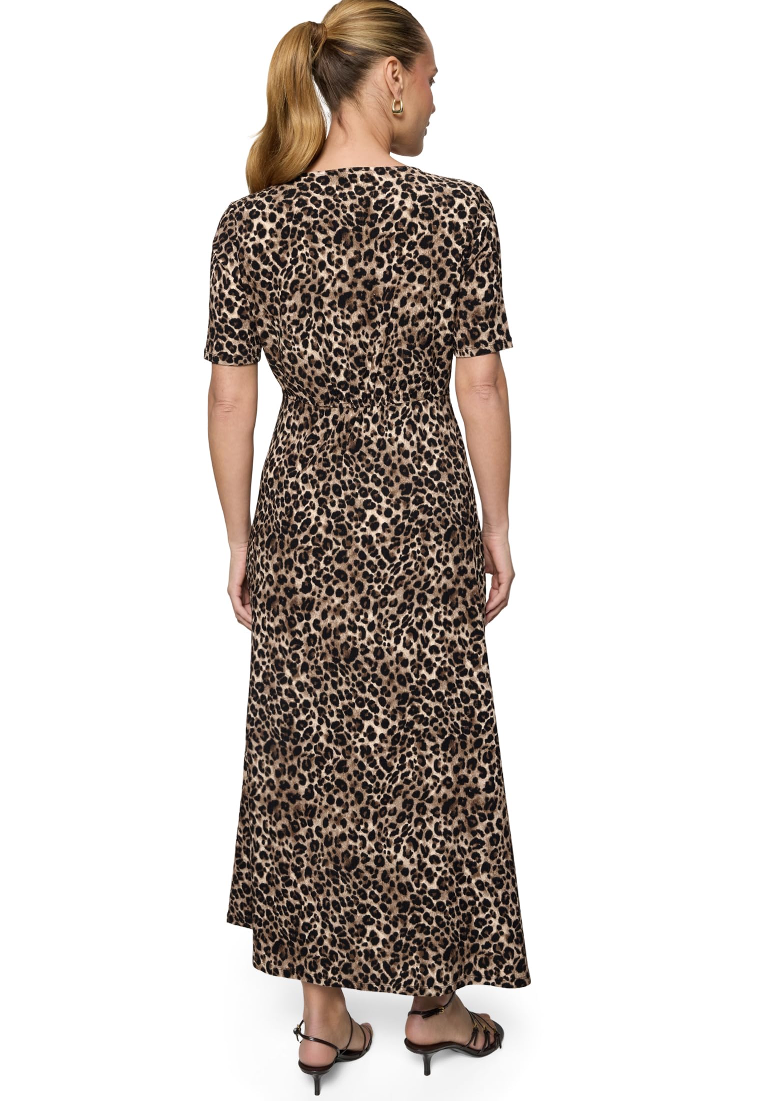 zero Maxikleid Leoprint Gr.40 Kurzarm A-Linie