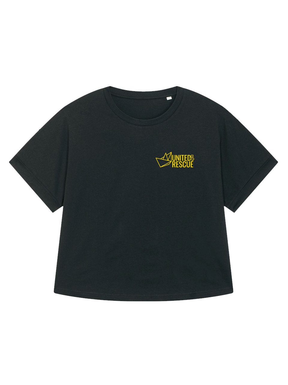 United4Rescue Frauen Roundback T-Shirt Logo klein Schwarz