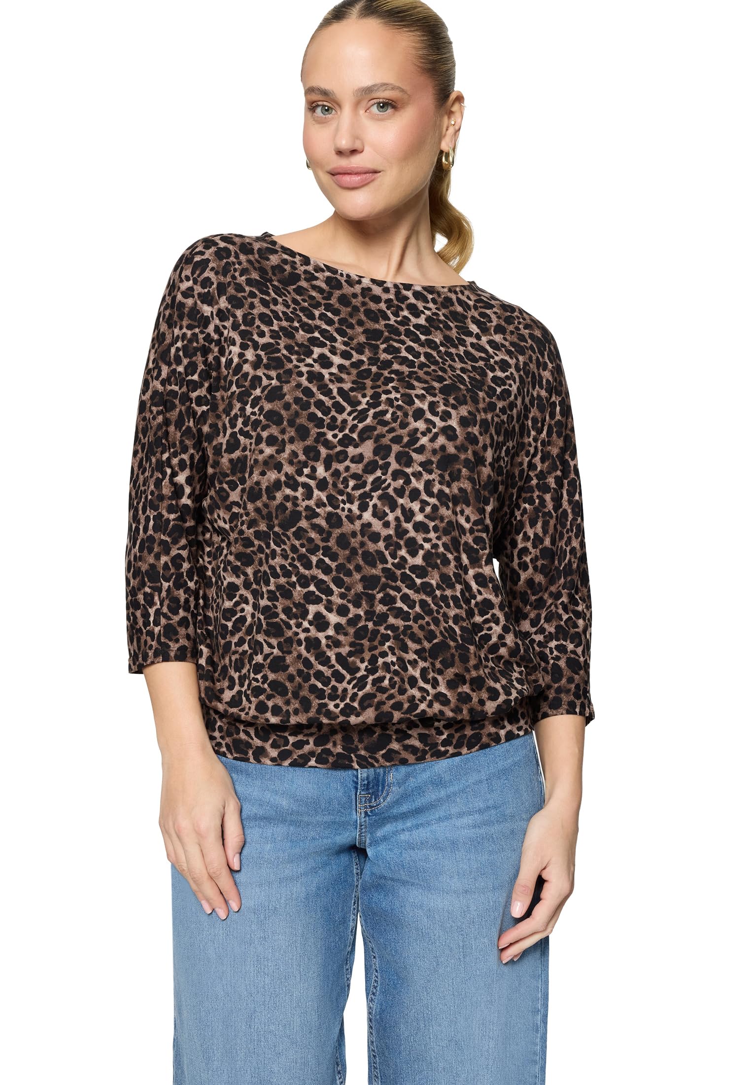 zero Leo-Shirt 3/4 Arm Gr. 38 Animalprint elastisch