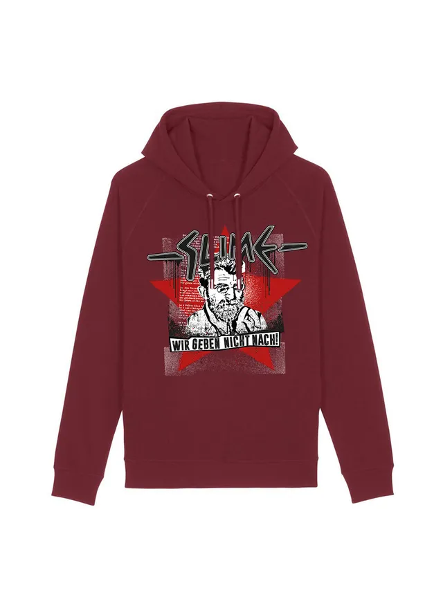 Slime Erich Mühsam Hoodie Wir geben nicht nach schwarz