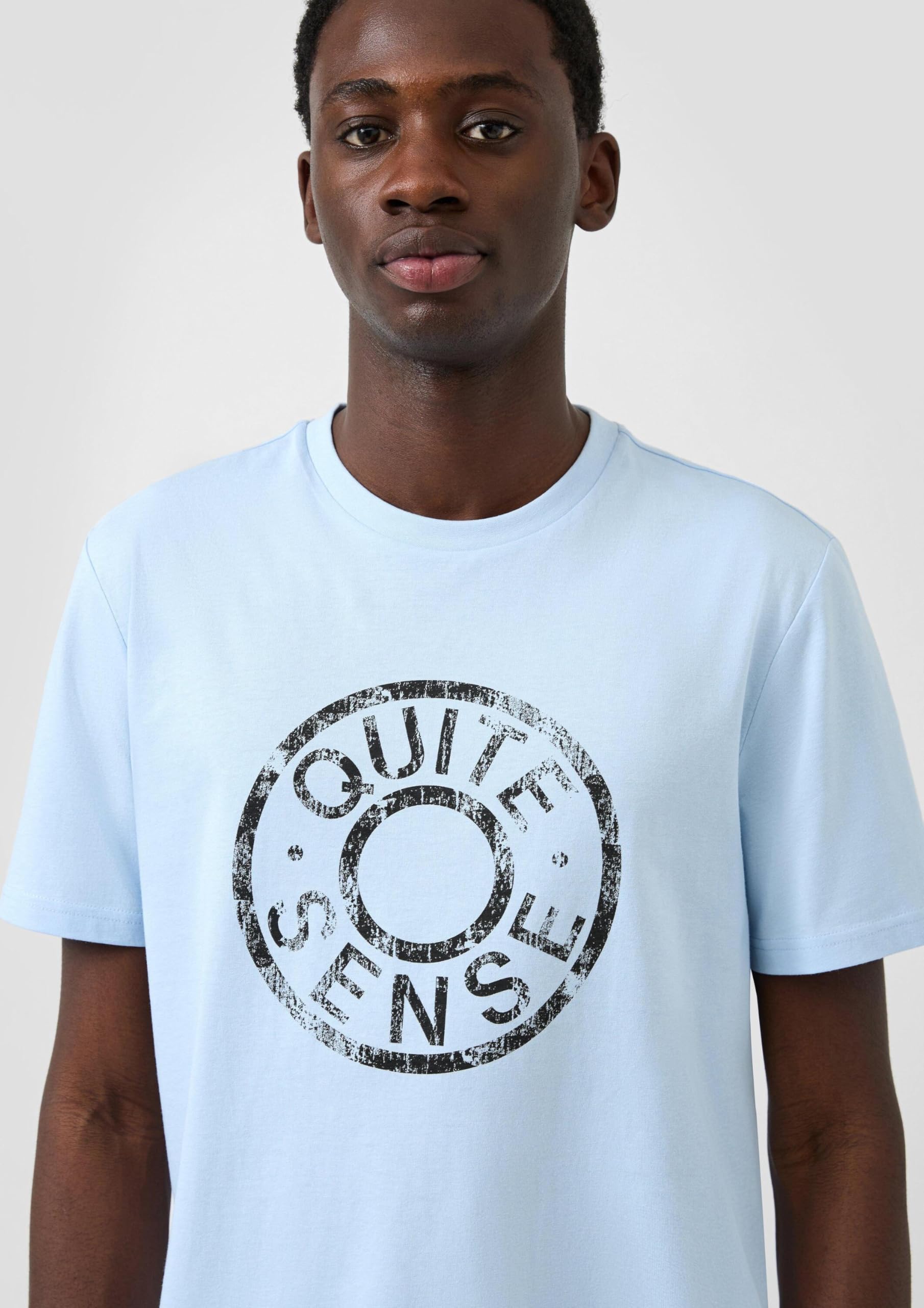 s.Oliver QS T-Shirt mit Frontprint Vintage-Print