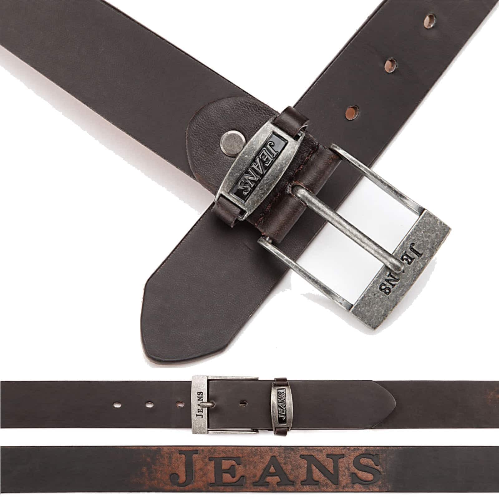 BEZLIT Jeans Gürtel 4cm Leder Gr.105 kürzbar