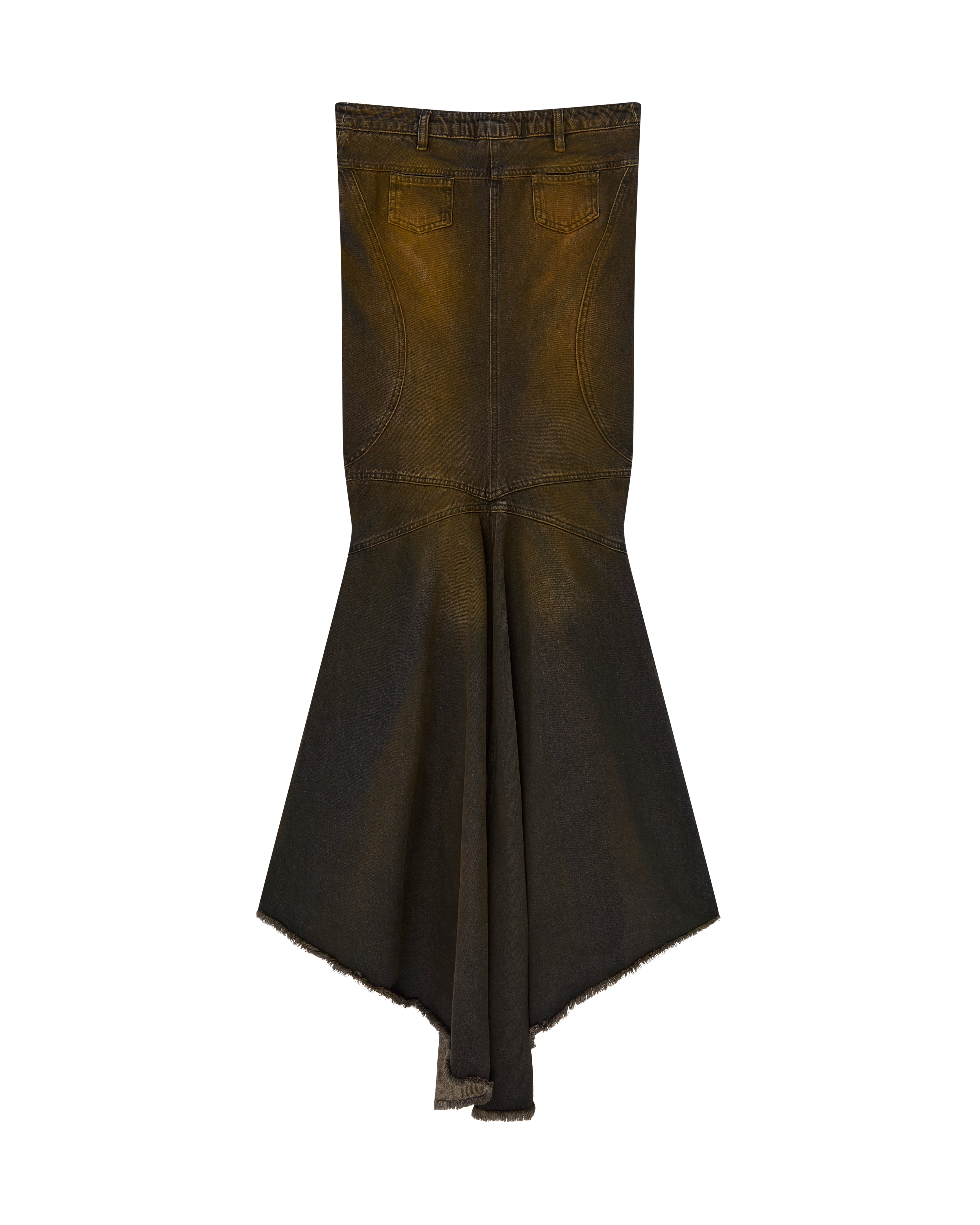 Mowalola Mermaid Denim Skirt Jeansrock lang