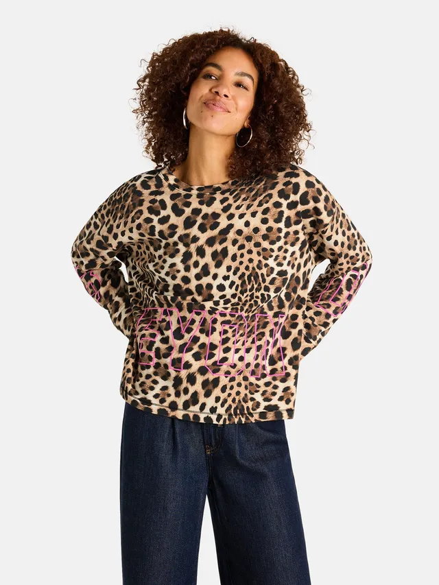Lieblingsstück SuleL Sweater brownie Leo Baumwollmix