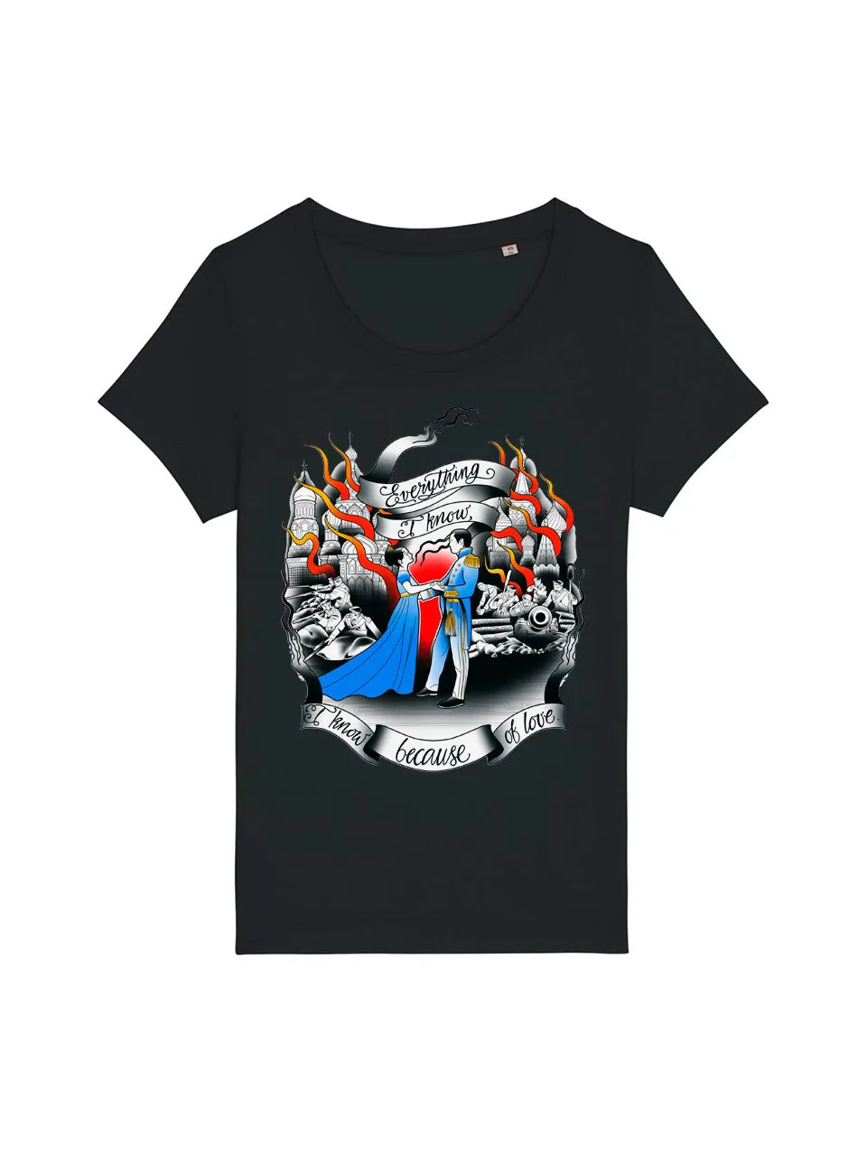 dna merch Krieg und Frieden Tolstoi T-Shirt Frauen Schwarz